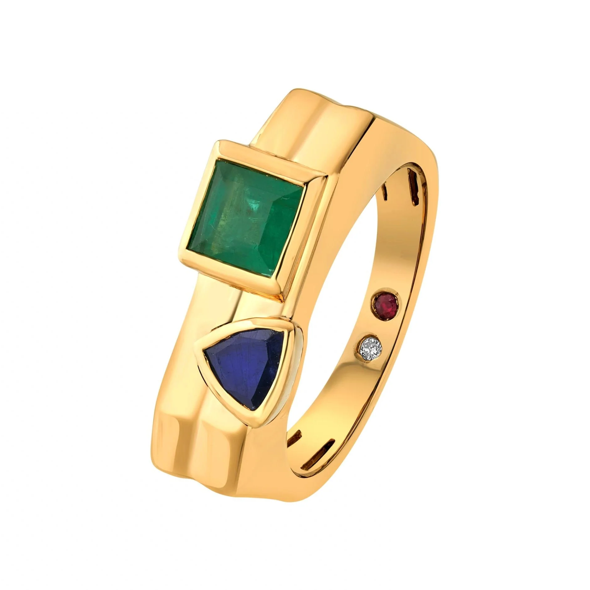 Aria Dual-Gem Offset Band