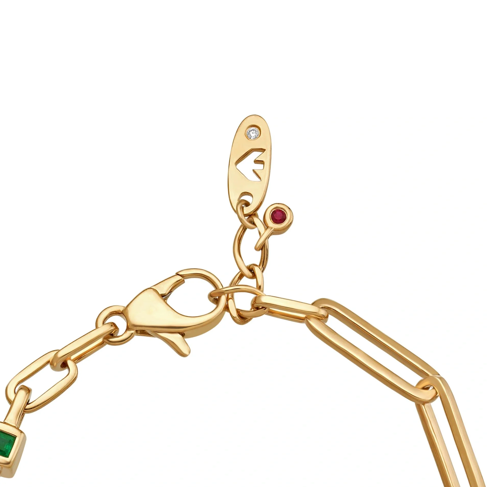 Aria Emerald Edge Link Bracelet - Image 4