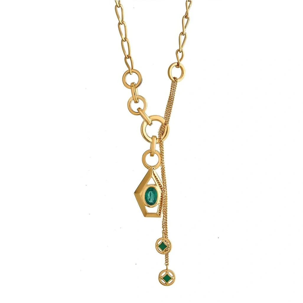 Aria Emerald Eye Necklace