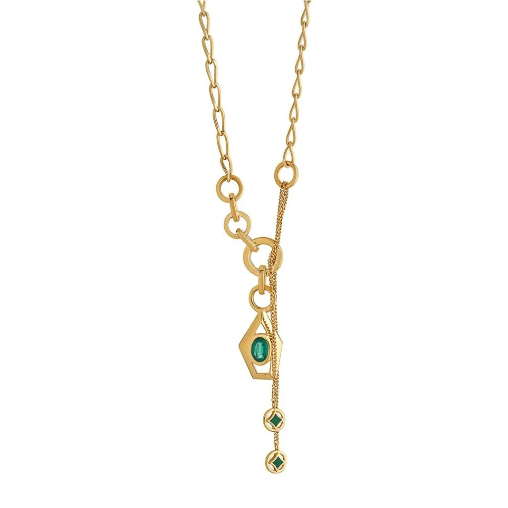 Aria Emerald Eye Necklace - Image 2