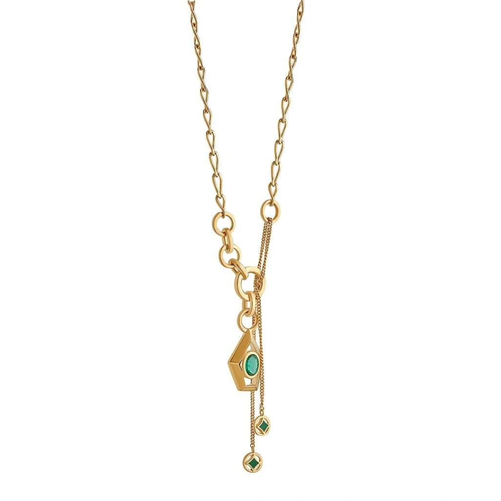 Aria Emerald Eye Necklace - Image 3