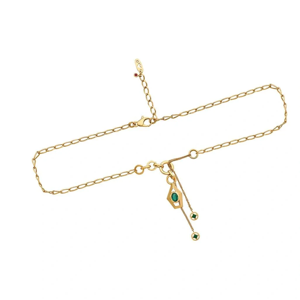 Aria Emerald Eye Necklace - Image 4
