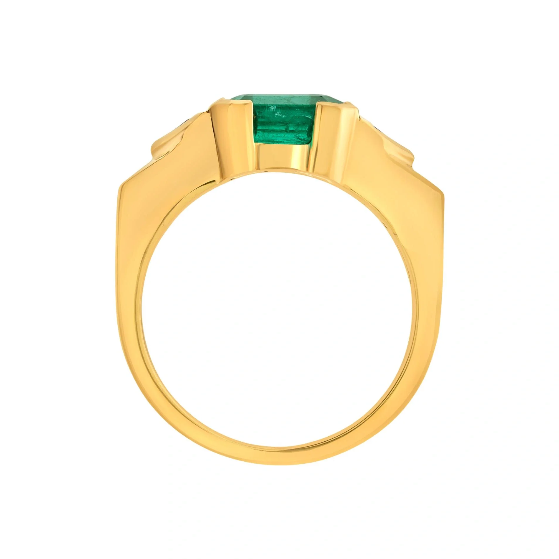 Aria Emerald Trilliant Trio Ring - Image 3