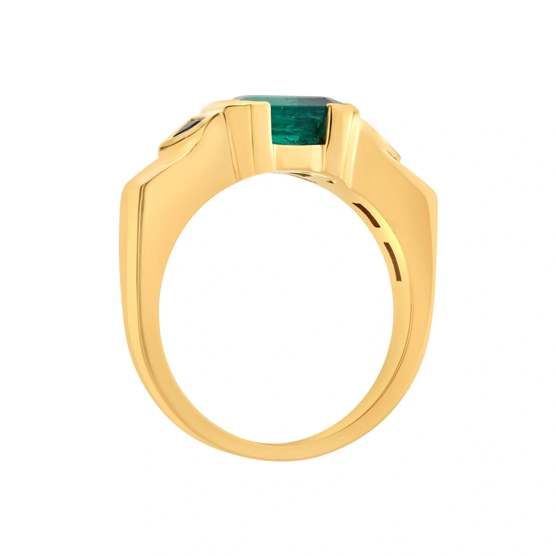 Aria Emerald Trilliant Trio Ring - Image 4