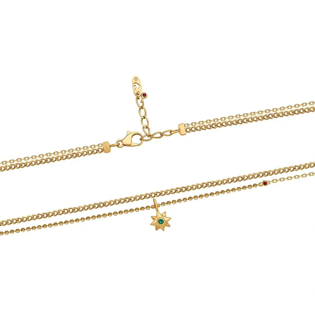 Aria Gilded Star Layer Necklace - Image 3