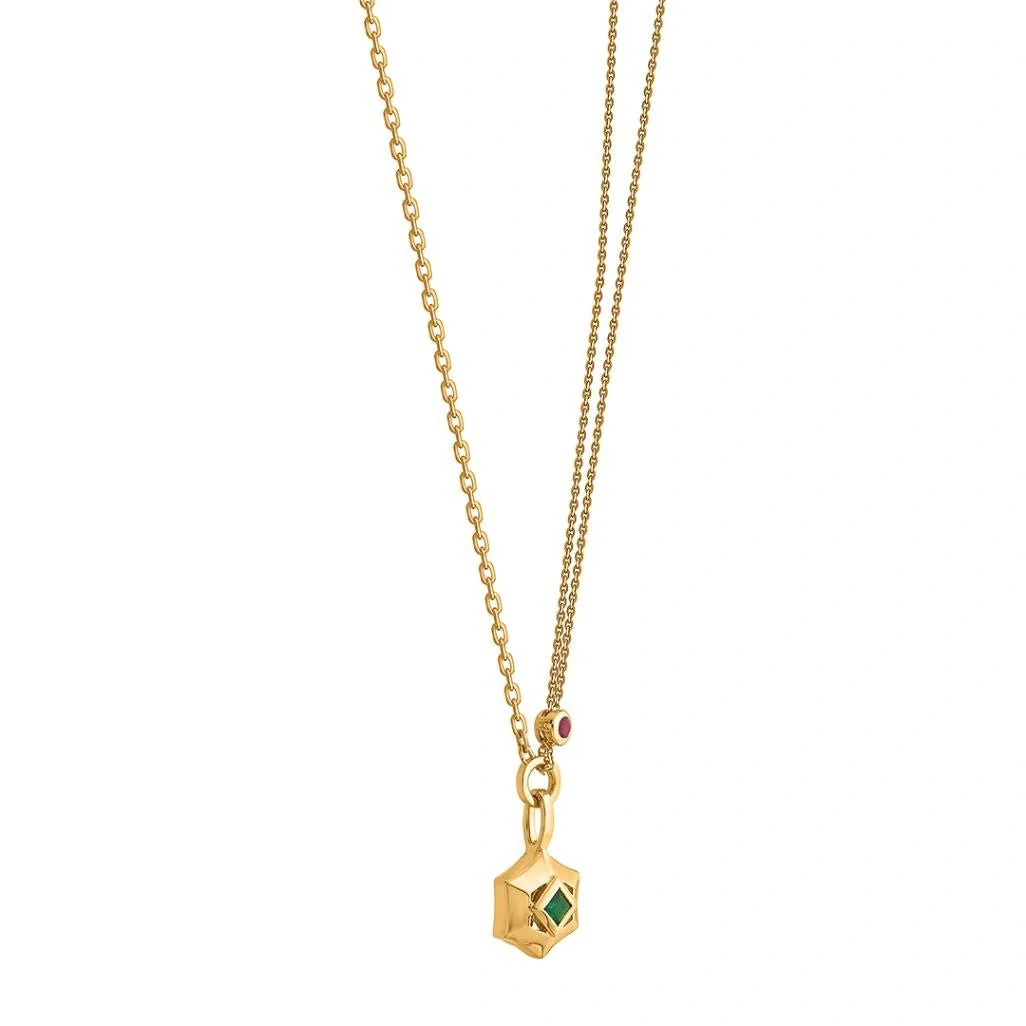 Aria Hexa-Gem Charm Necklace - Image 2