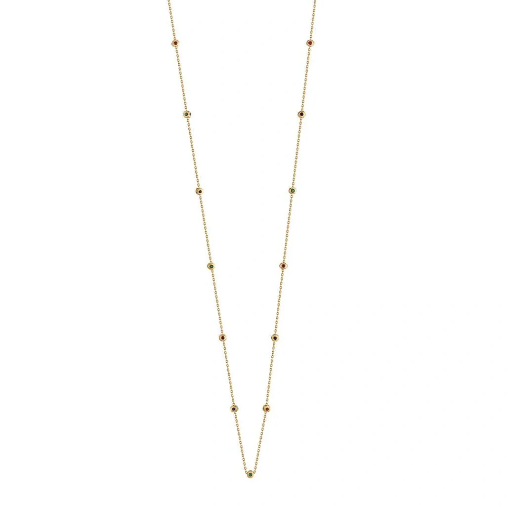 Aria Rainbow Dot Necklace - Image 2