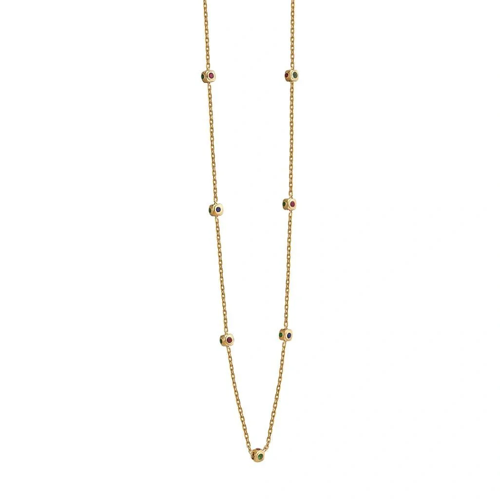 Aria Rainbow Dot Necklace - Image 3