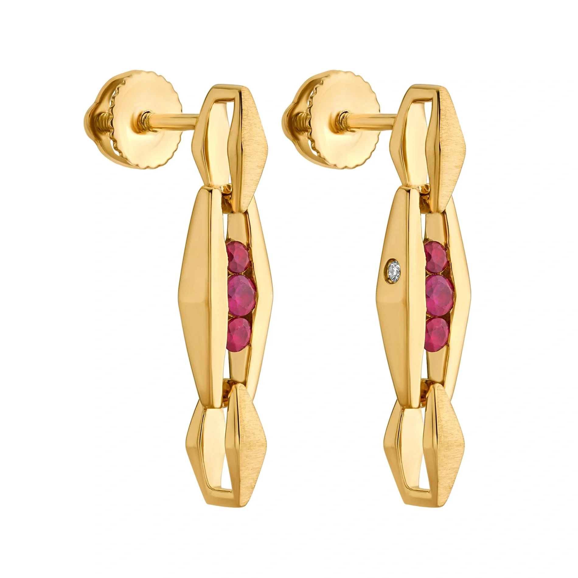 Aria Ruby Axis Gold Drops - Image 2