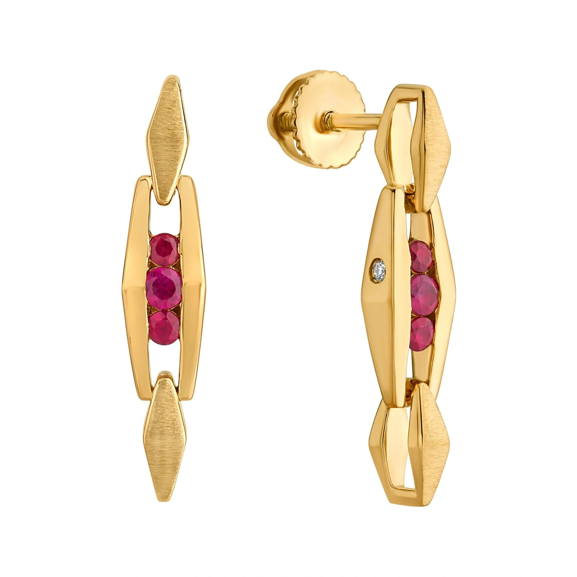 Aria Ruby Axis Gold Drops - Image 3