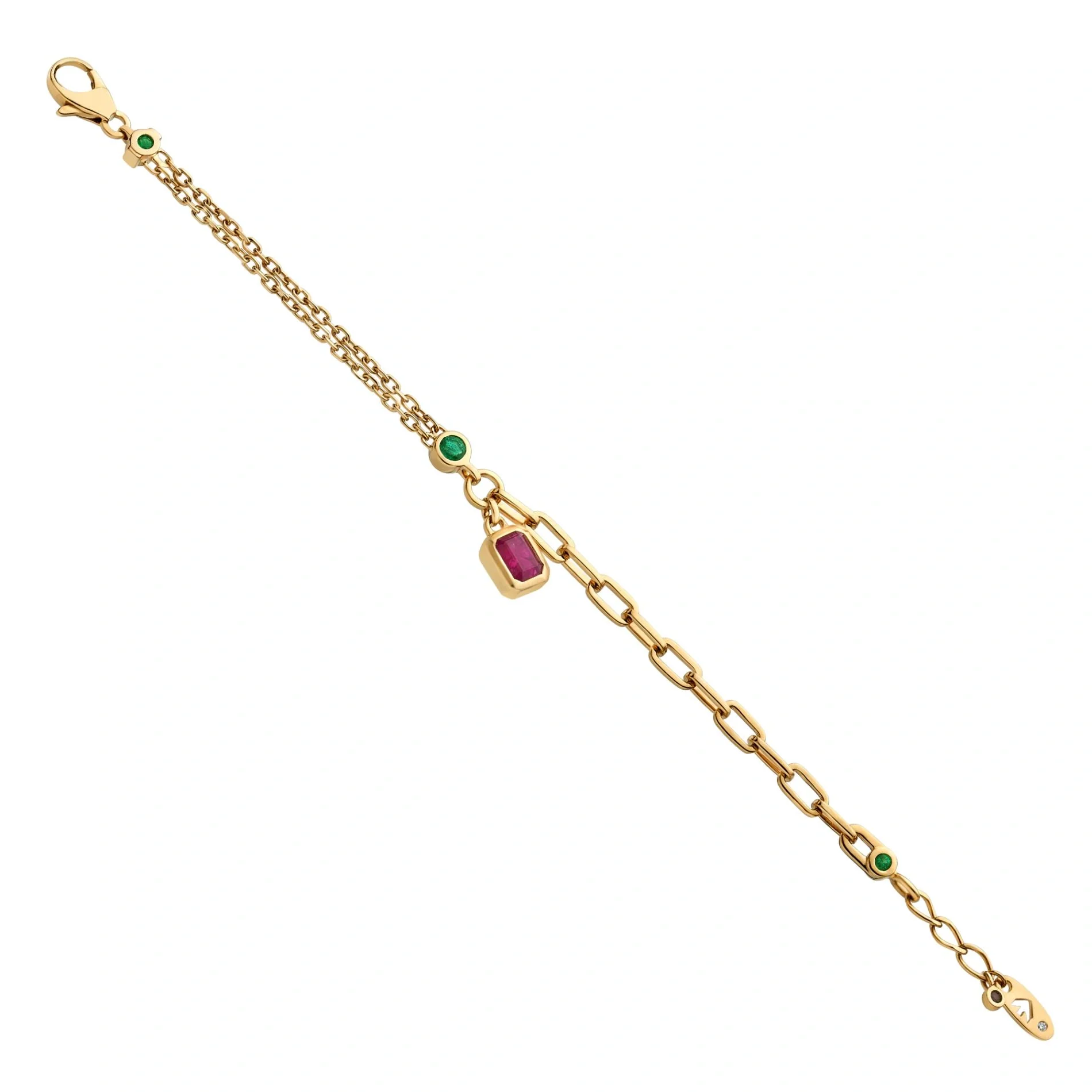 Aria Ruby Bloom Link Bracelet - Image 3