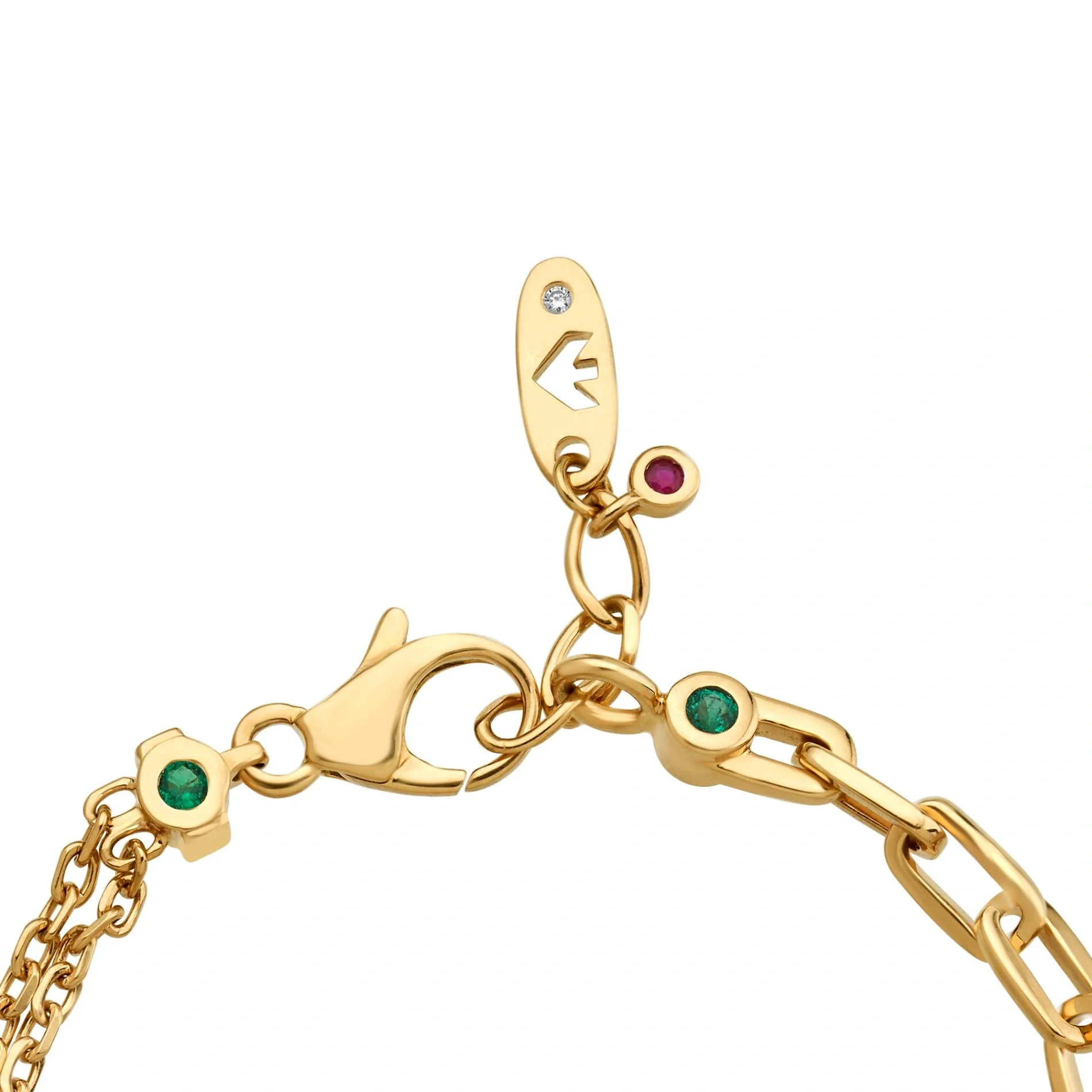 Aria Ruby Bloom Link Bracelet - Image 4