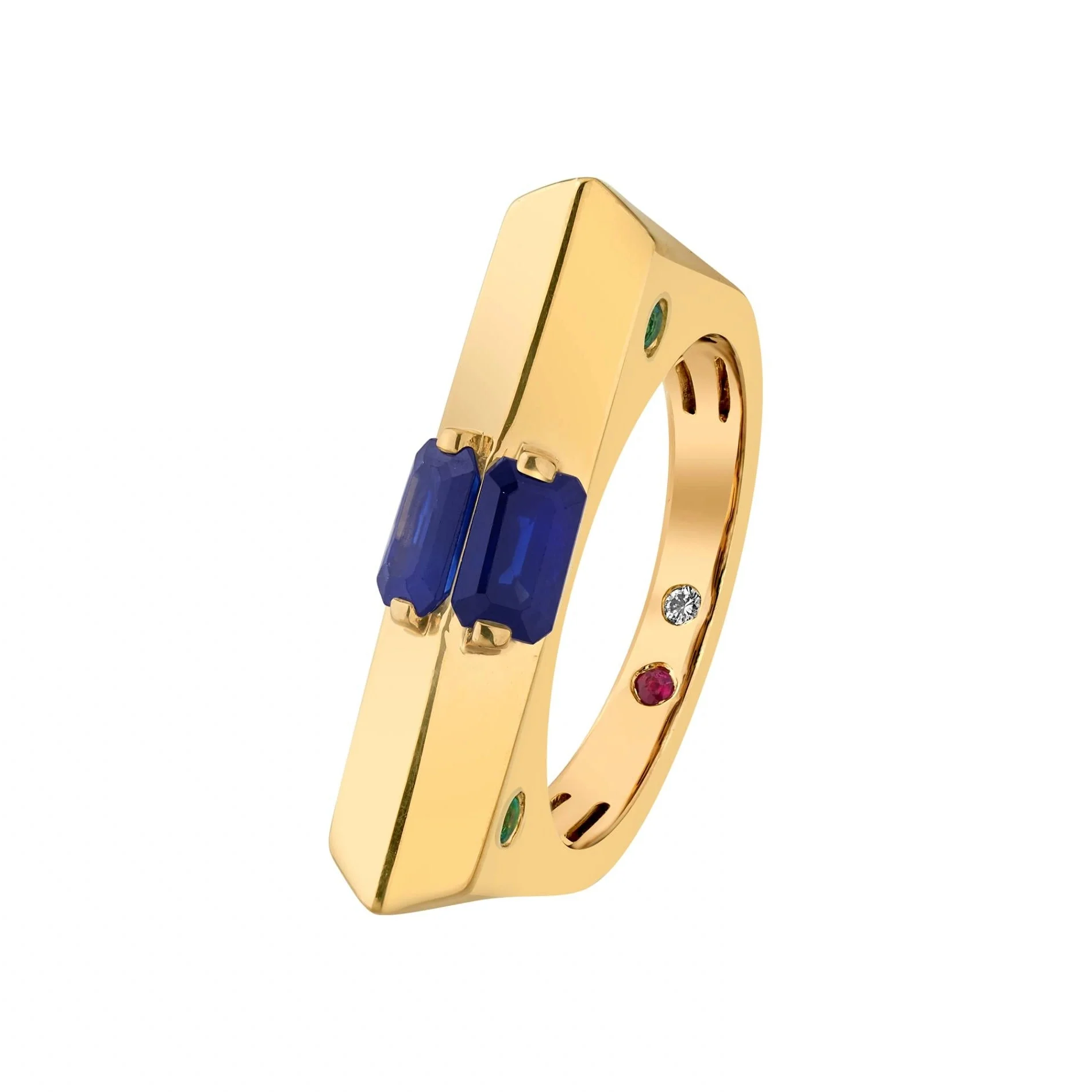 Aria Sapphire Beam Ring