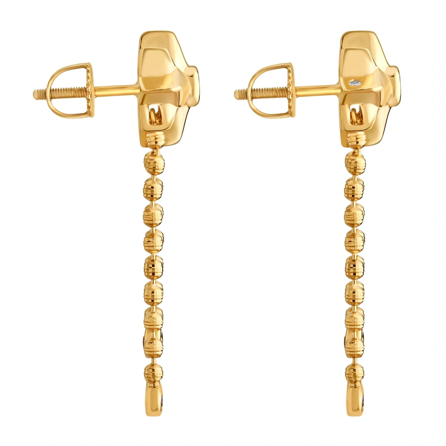 Aria Solar Starburst Drop Earrings - Image 4