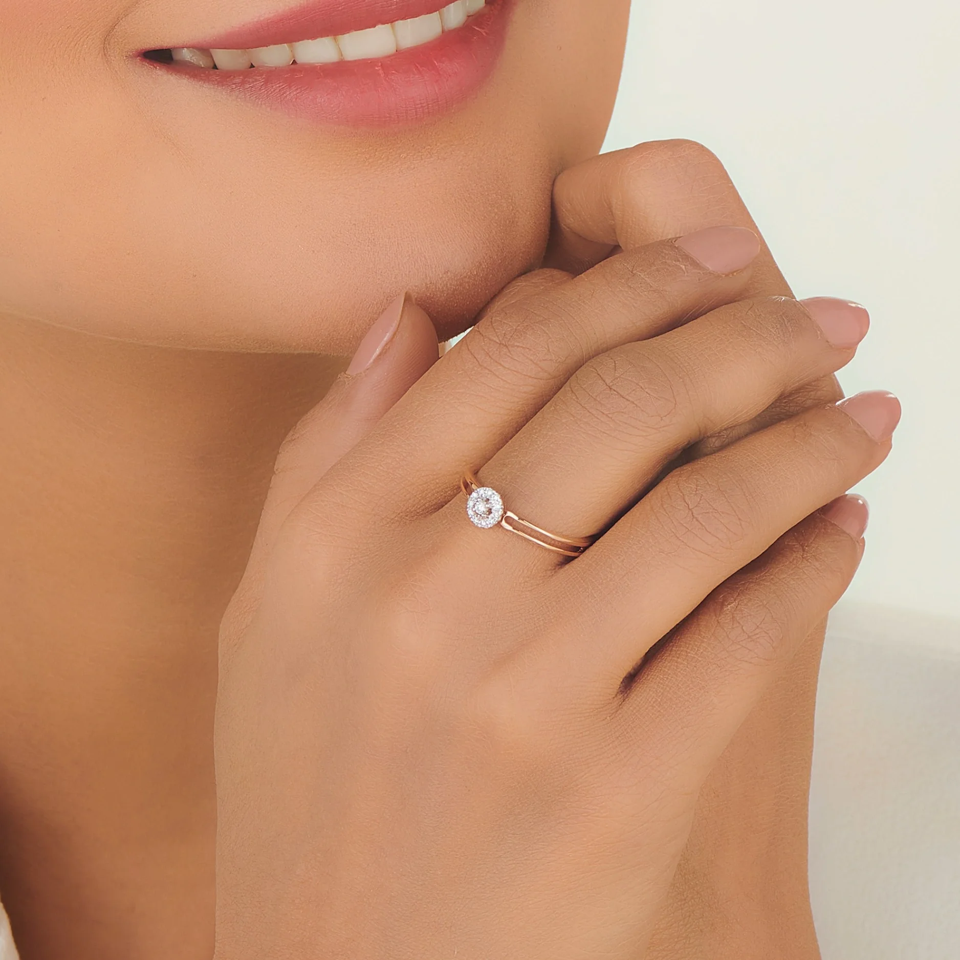 Boujee Rose Halo Glimmer Luxe Ring - Image 2