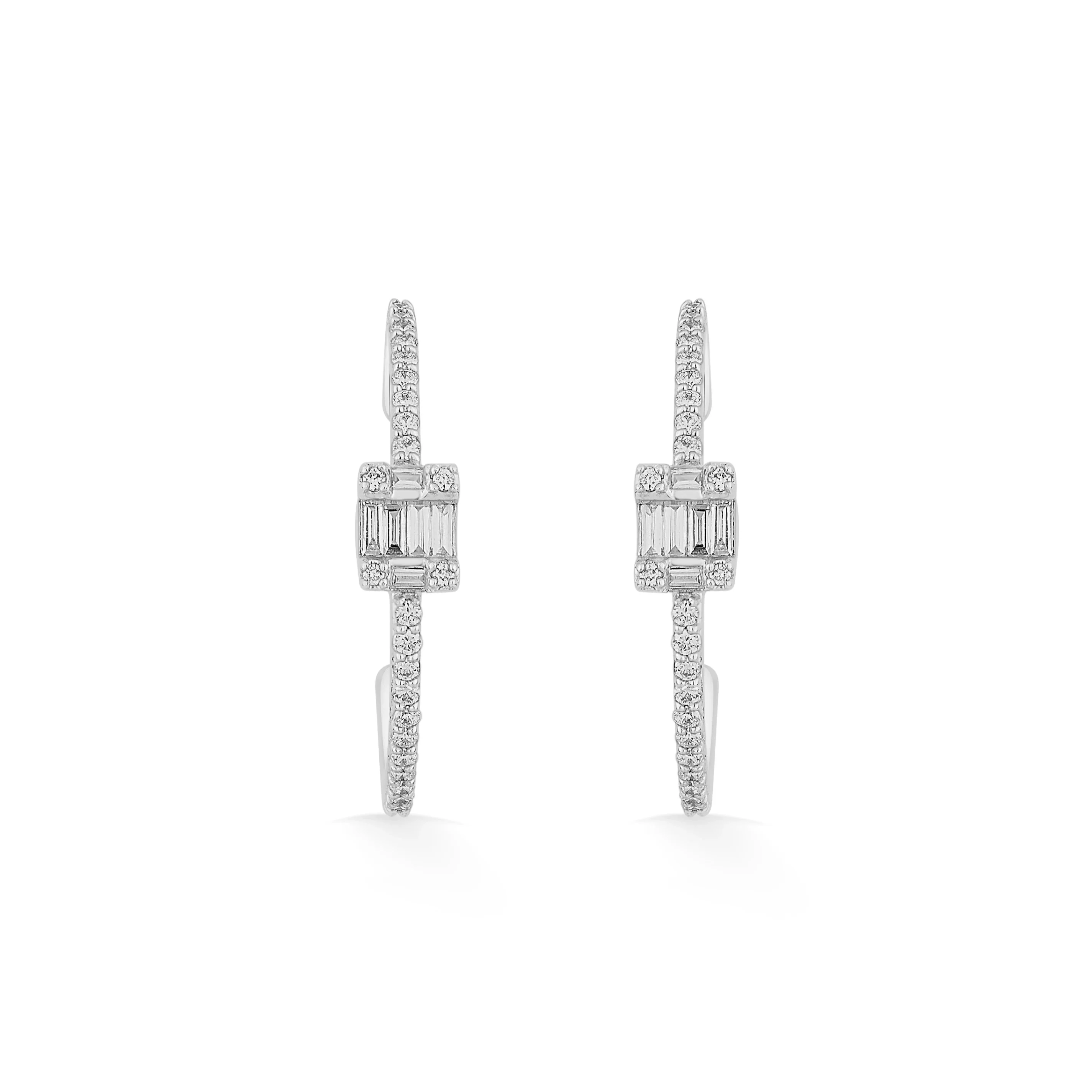 Classic Geometric Center Sparkle Earrings