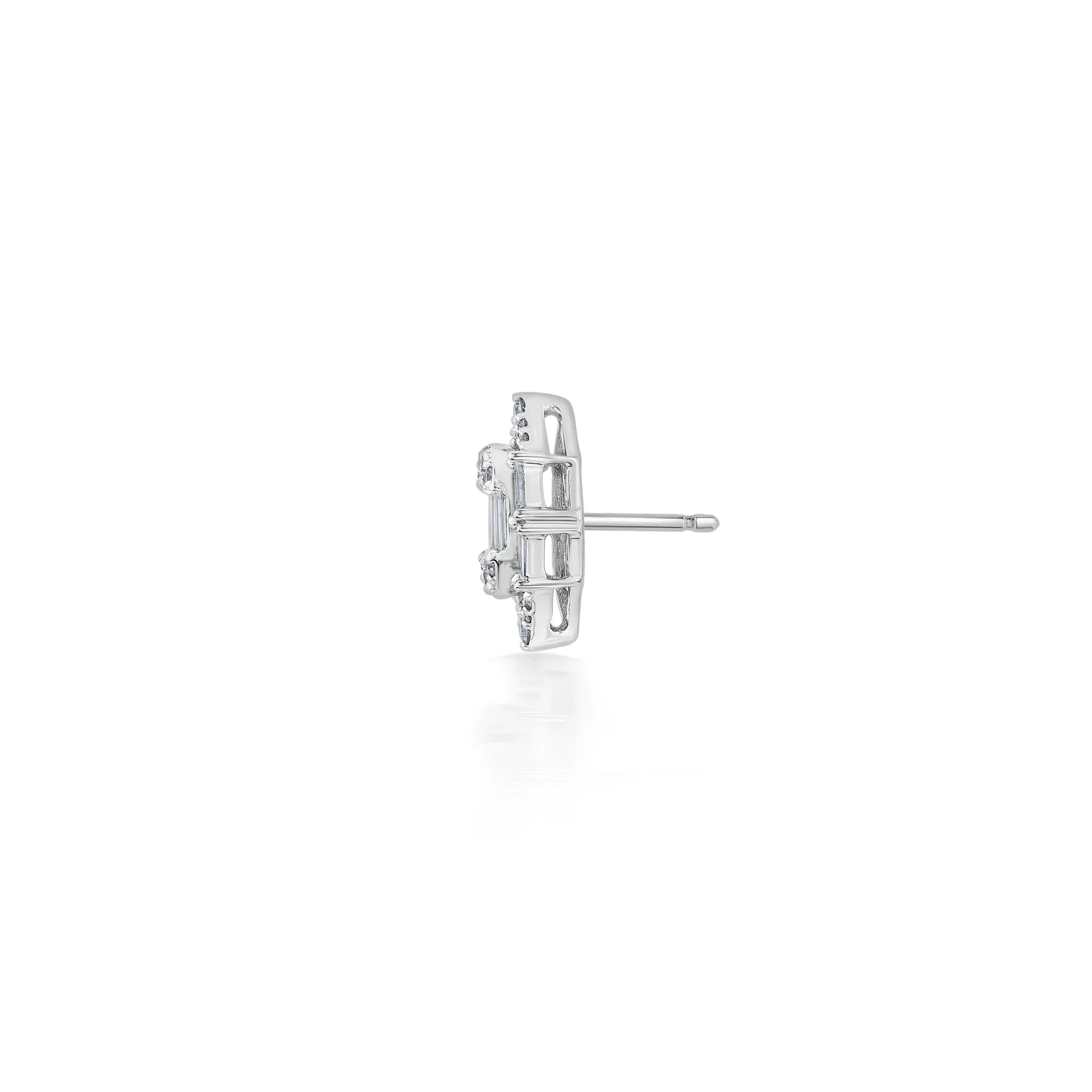 Classic Oval Radiance Diamond Stud Earrings - Image 3
