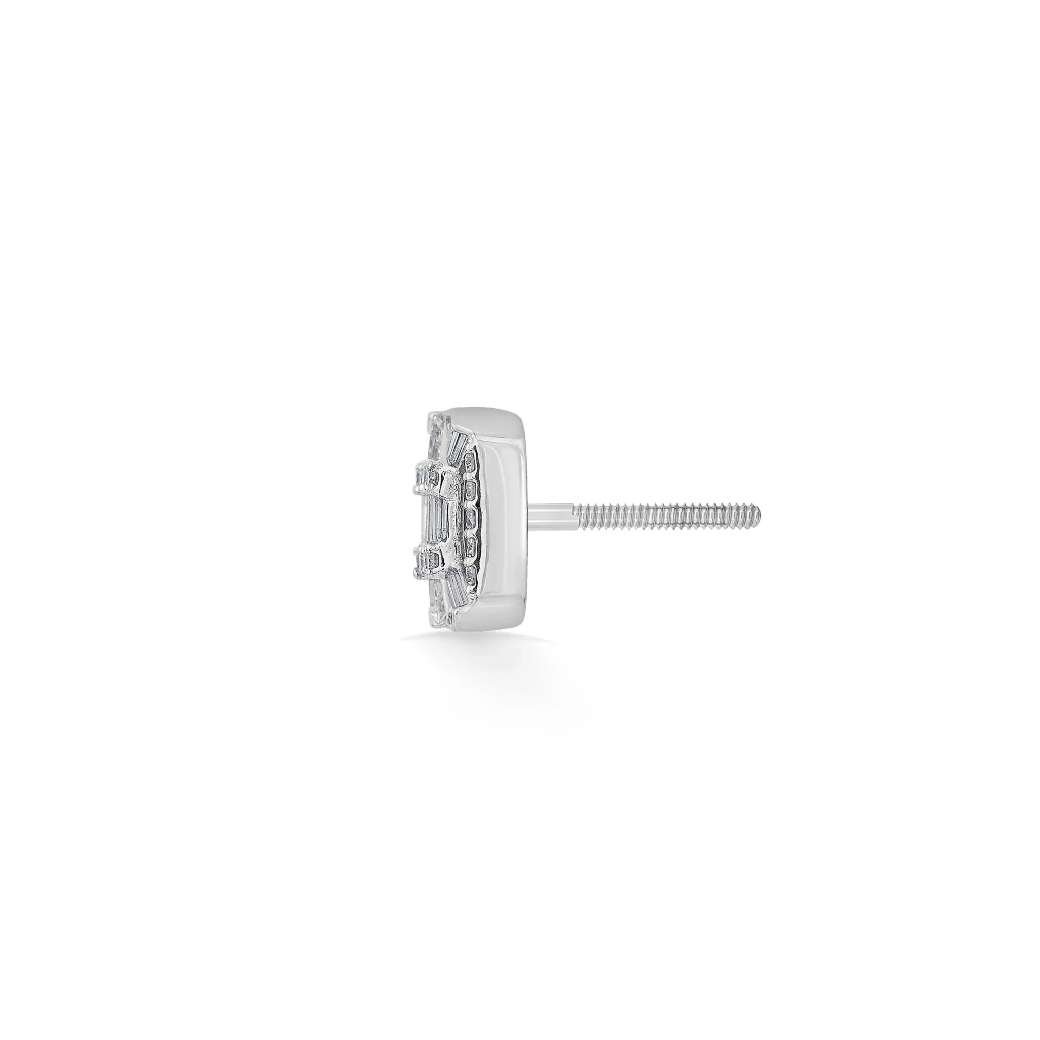 Classic Regal Square Spark Diamond Earrings - Image 3