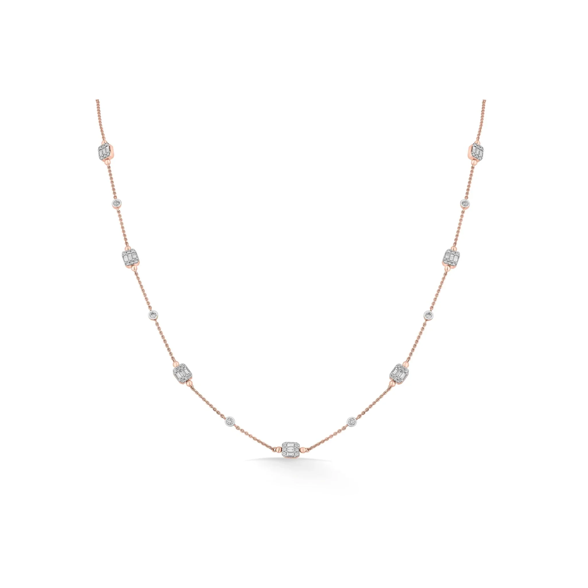 Classic Rose Luxe Diamond Mosaic Necklace