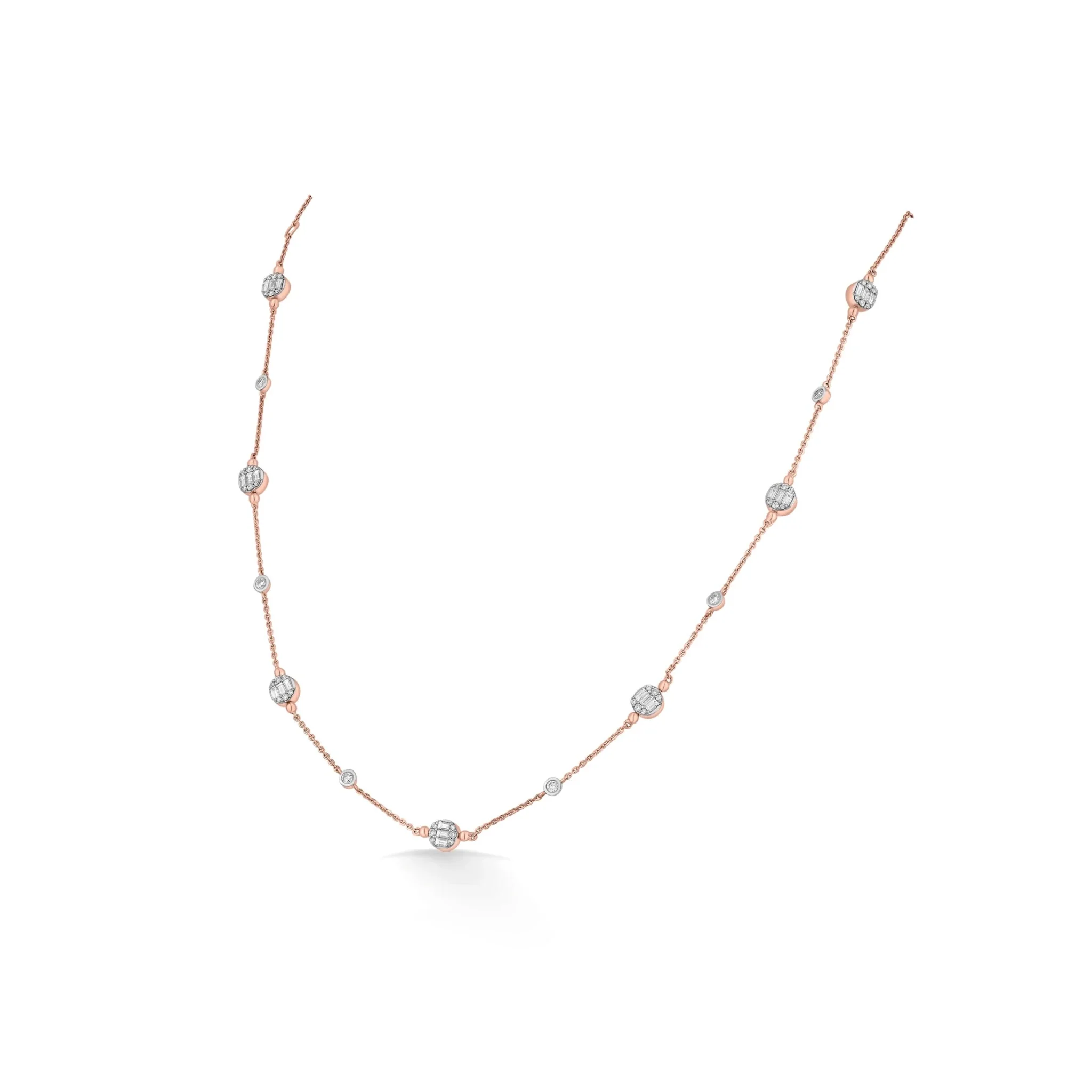 Classic Rose Orbit Diamond Whisper Necklace - Image 2