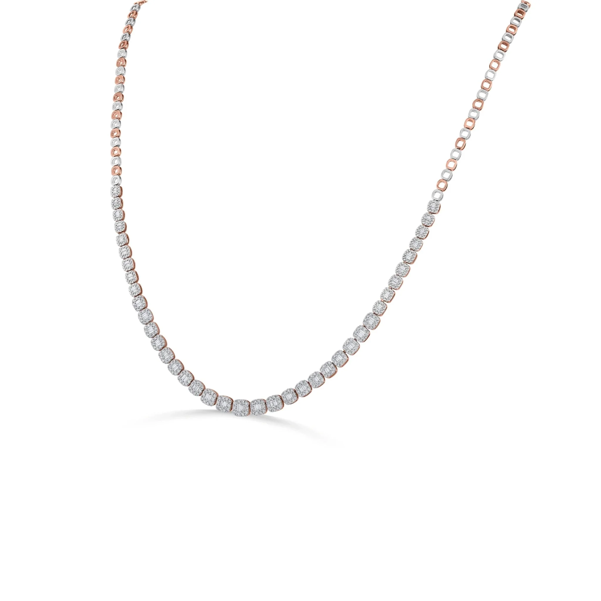 Classic Rose Whisper Diamond Elegance Necklace - Image 4