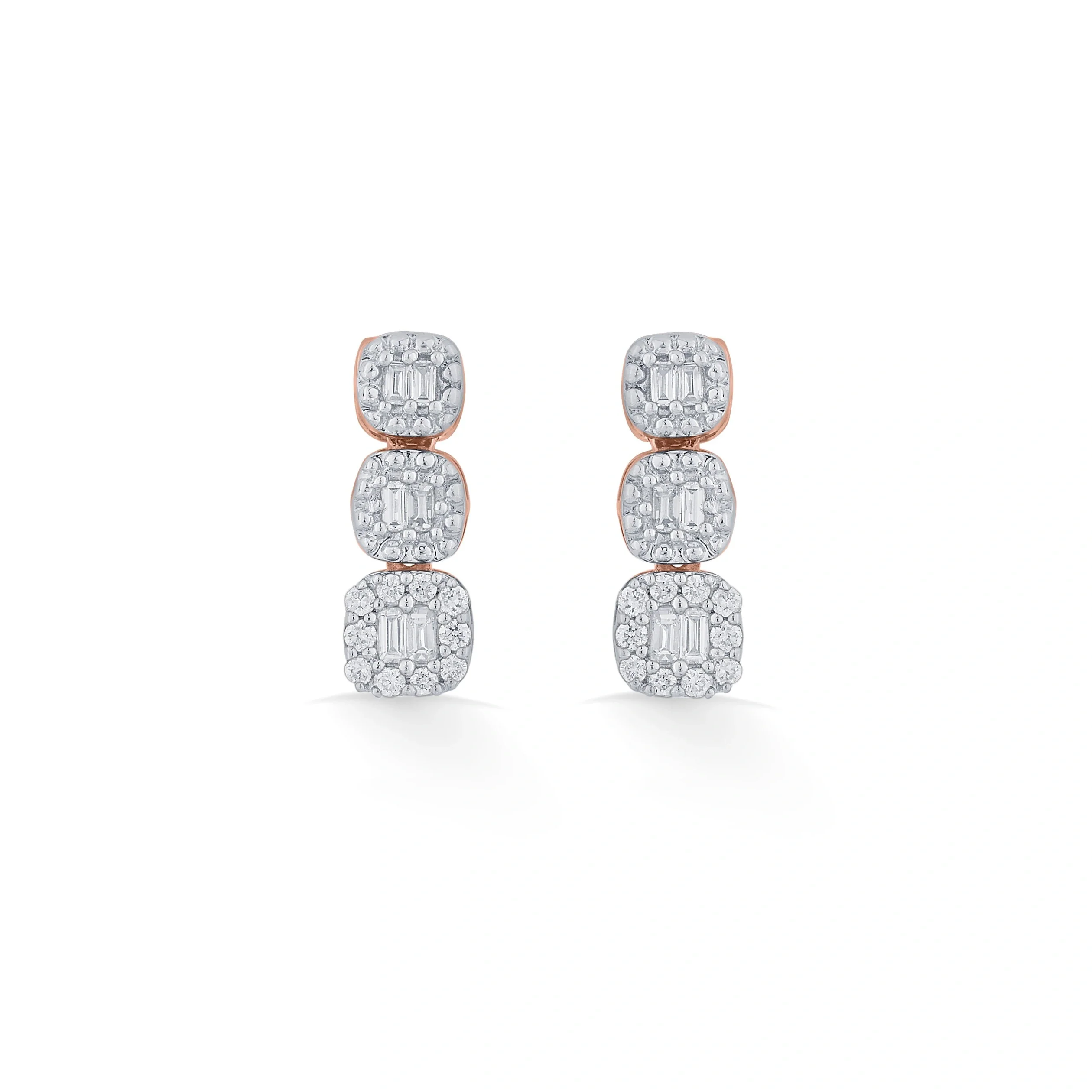 Classic Stacked Square Earrings
