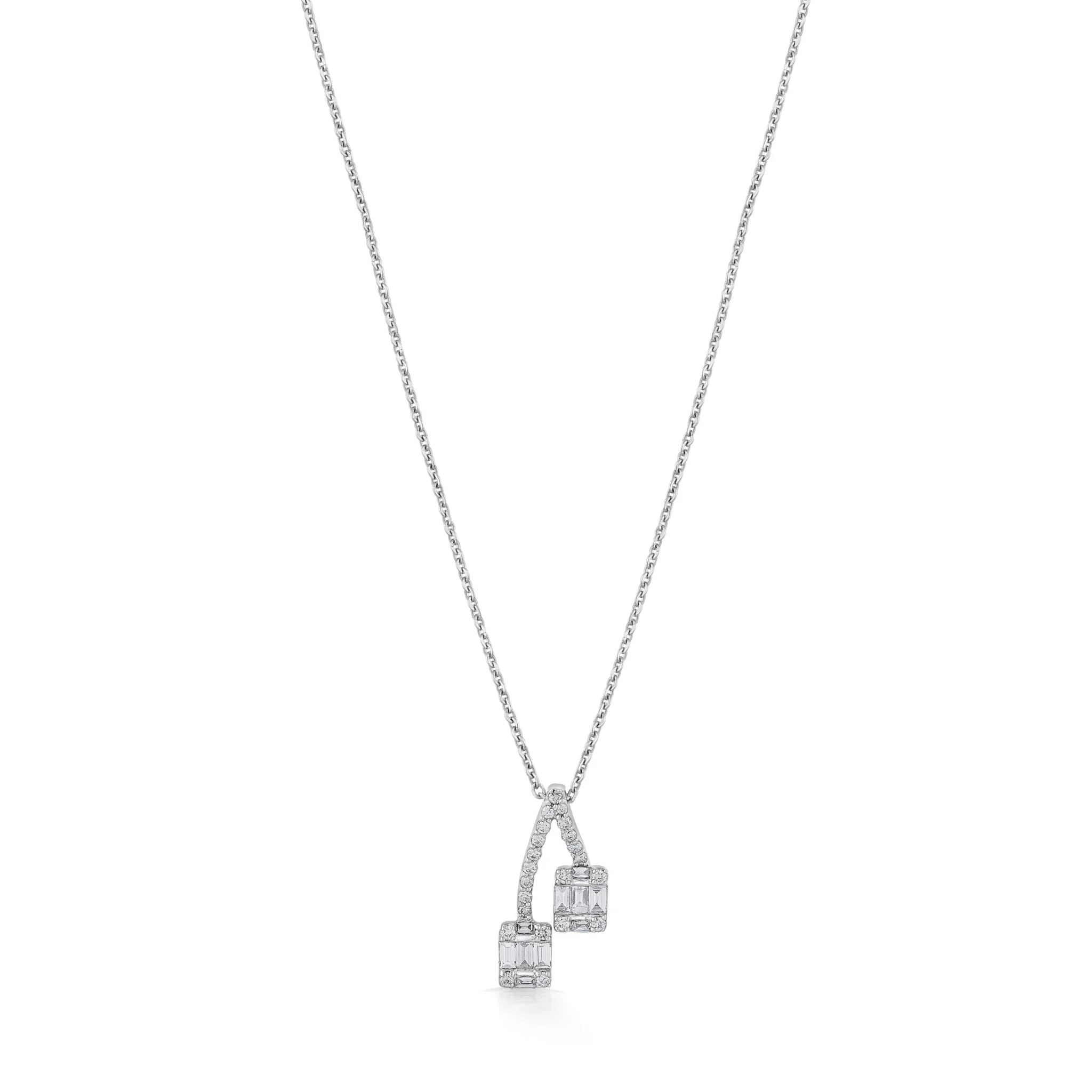 Classic Twin Gleam Drop Pendant