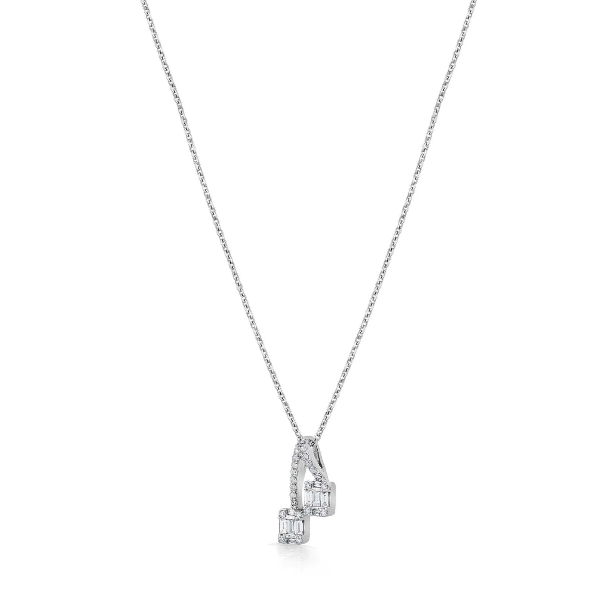 Classic Twin Gleam Drop Pendant - Image 2