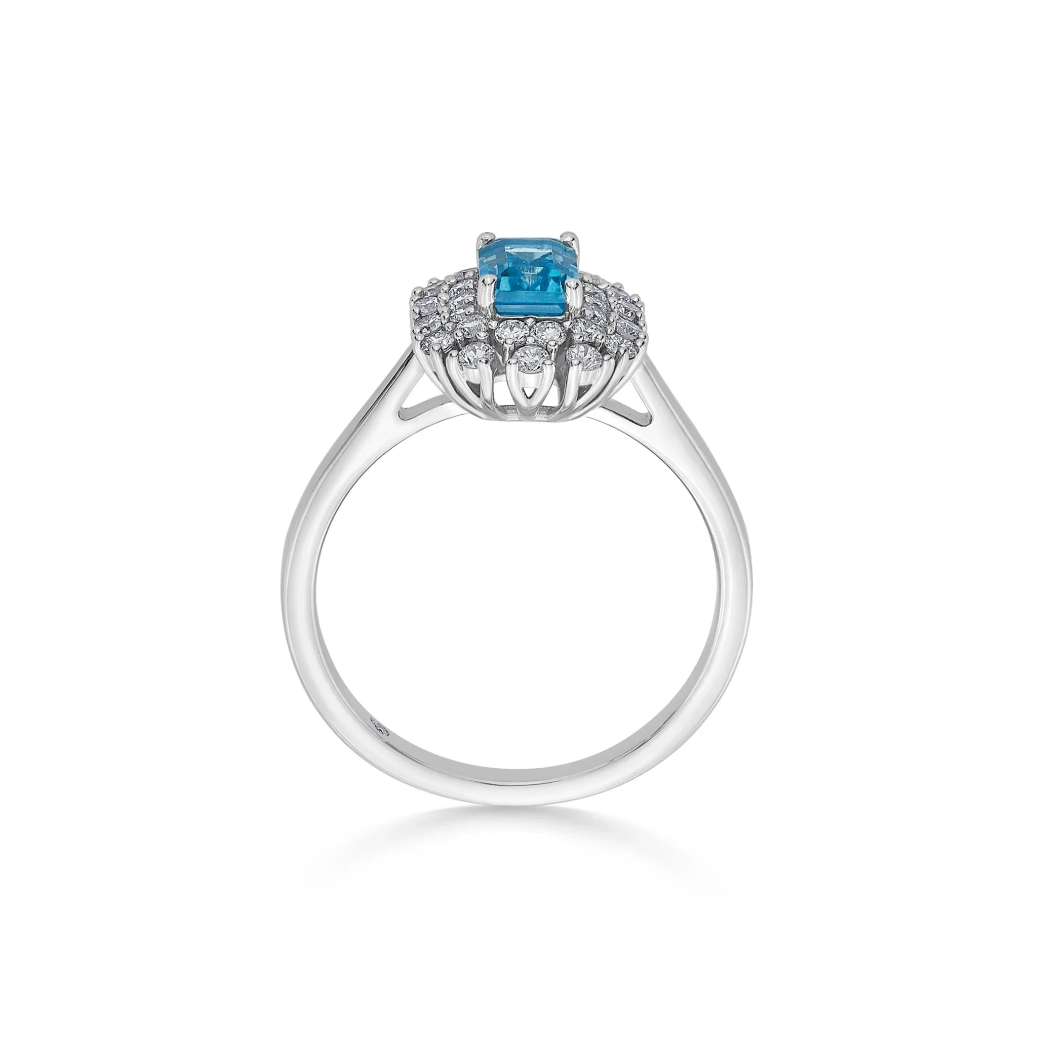 Color Pop Blue Topaz Regal Halo Ring - Image 3