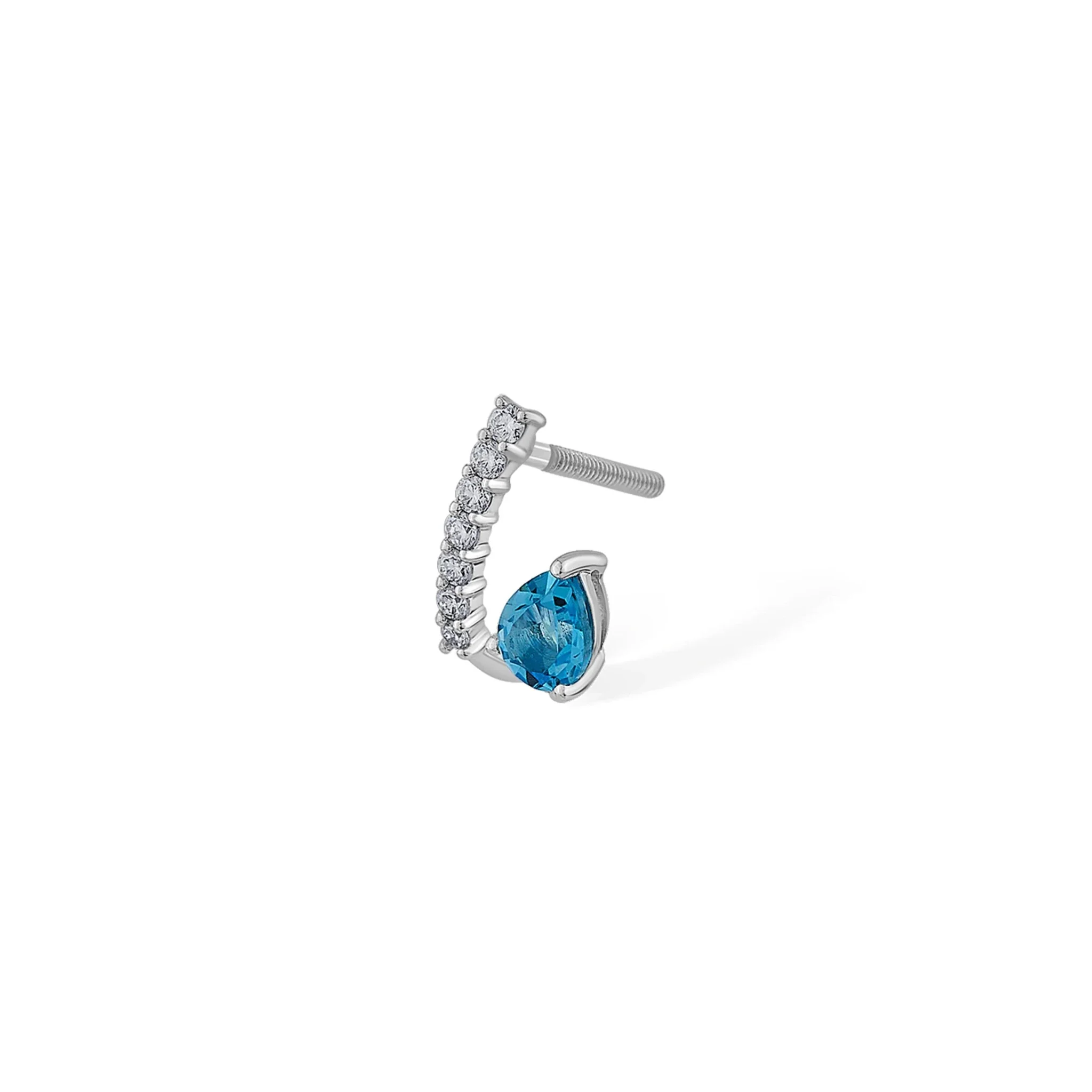 Color Pop Blue Topaz Teardrop Glow Earrings - Image 2