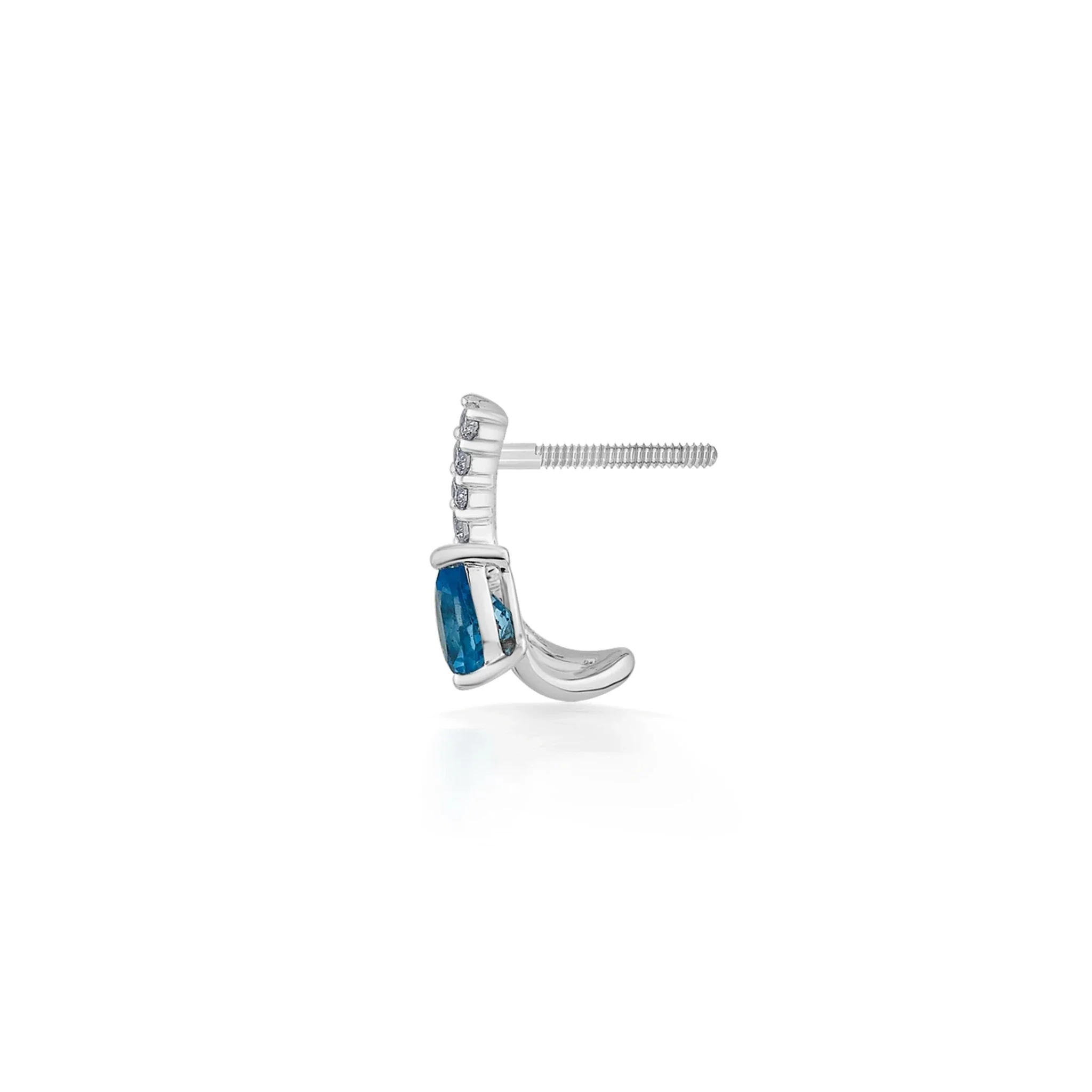 Color Pop Blue Topaz Teardrop Glow Earrings - Image 3