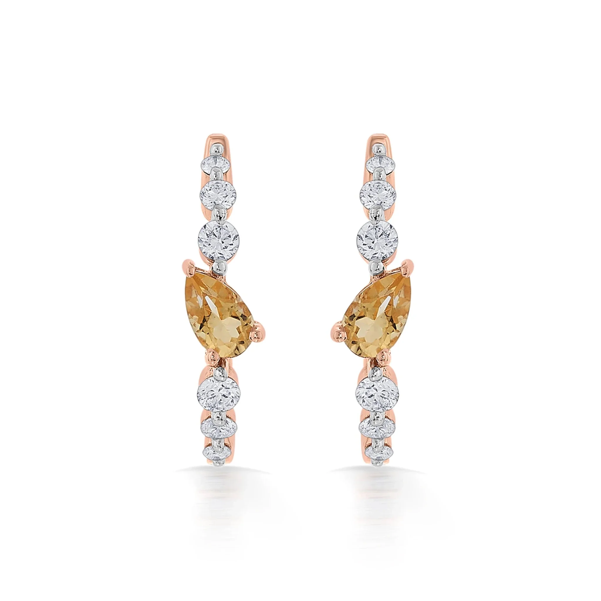 Color Pop Citrine Marquise Sparkle Drop Earrings