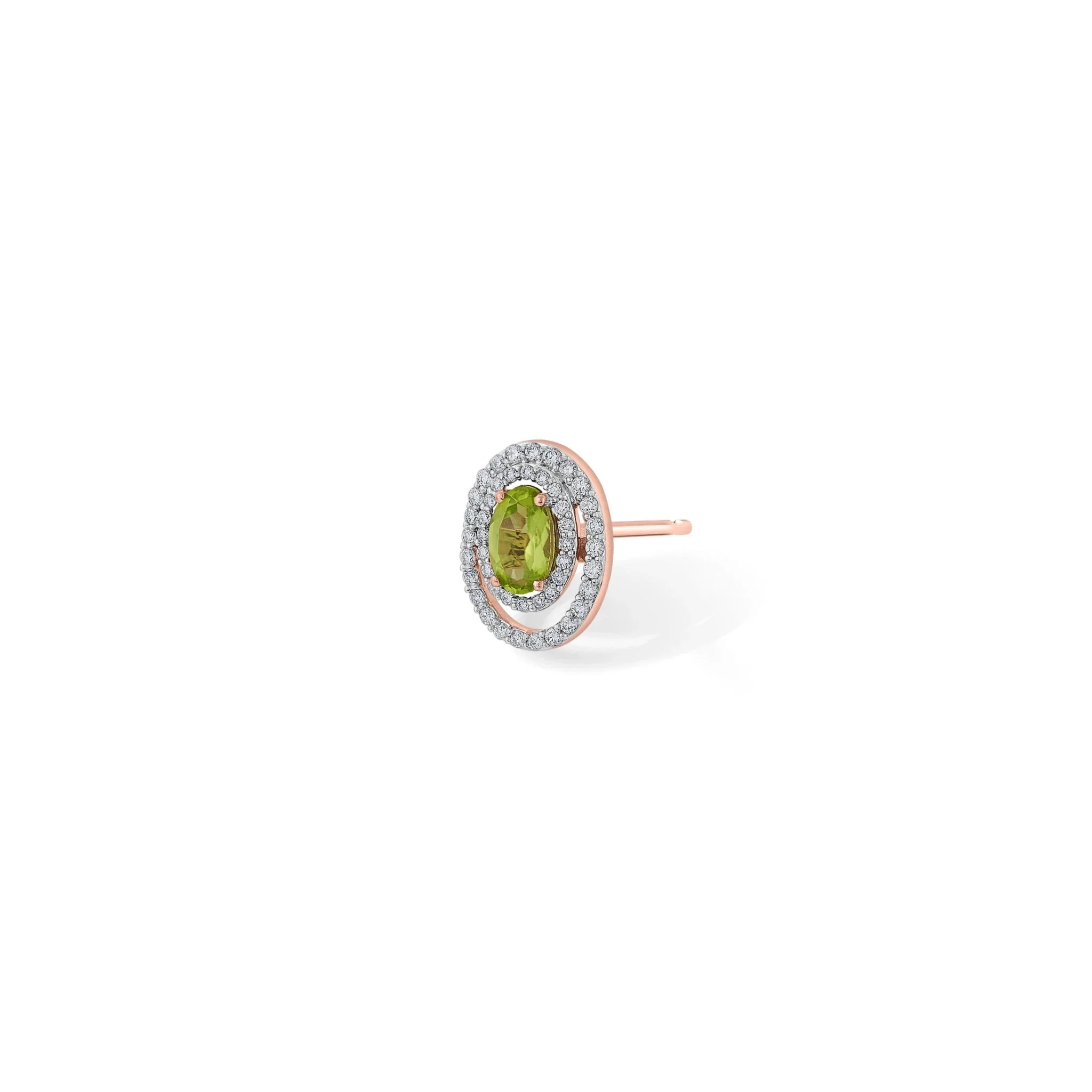 Color Pop Olive Oval Halo Studs - Image 2
