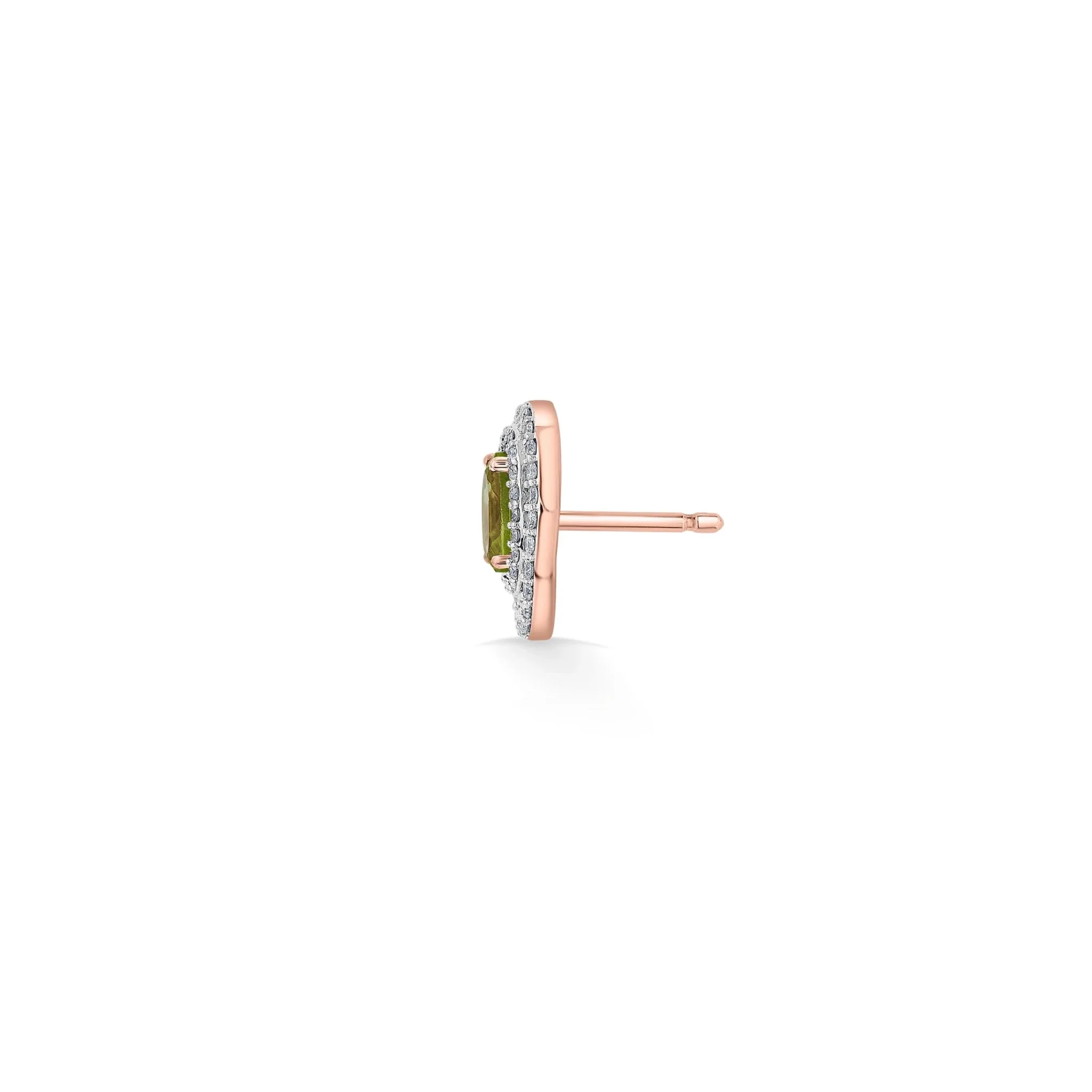 Color Pop Olive Oval Halo Studs - Image 3