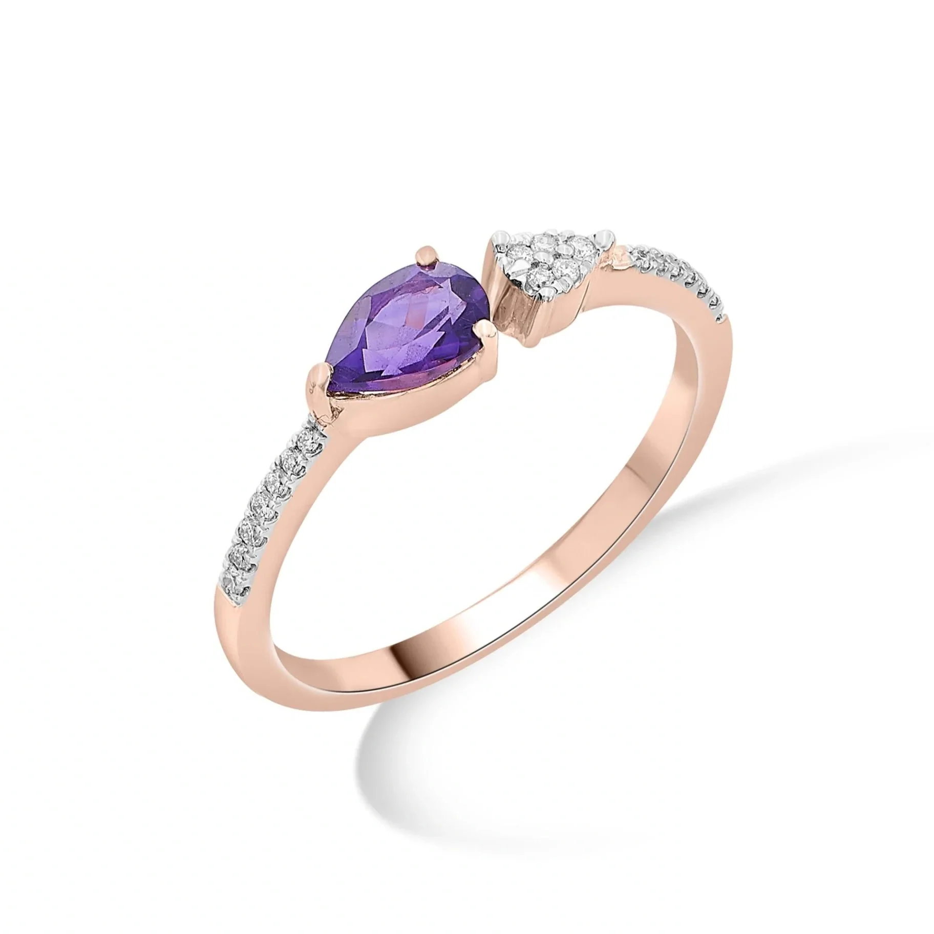 Color Pop Open Embrace Ring in Amethyst