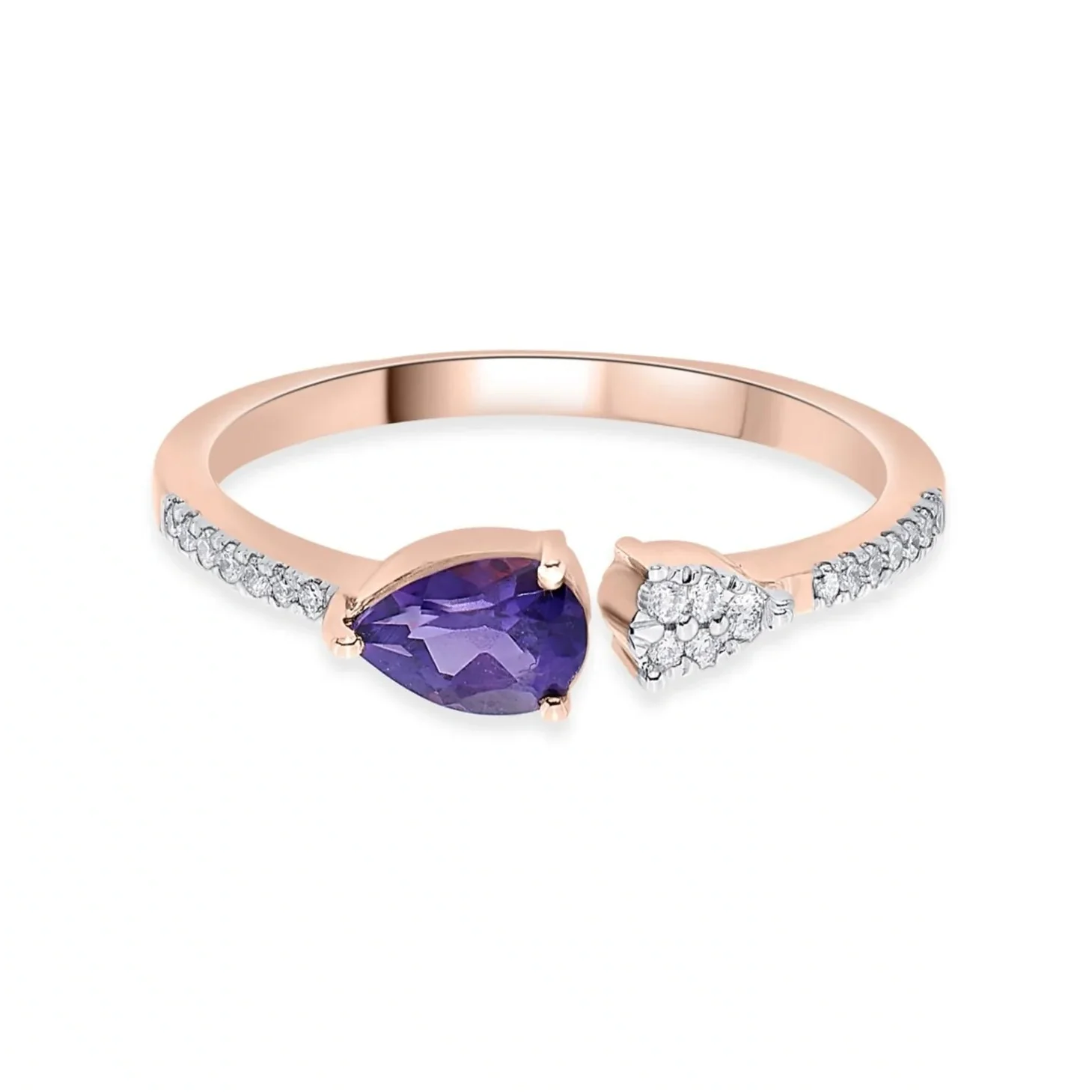 Color Pop Open Embrace Ring in Amethyst - Image 2