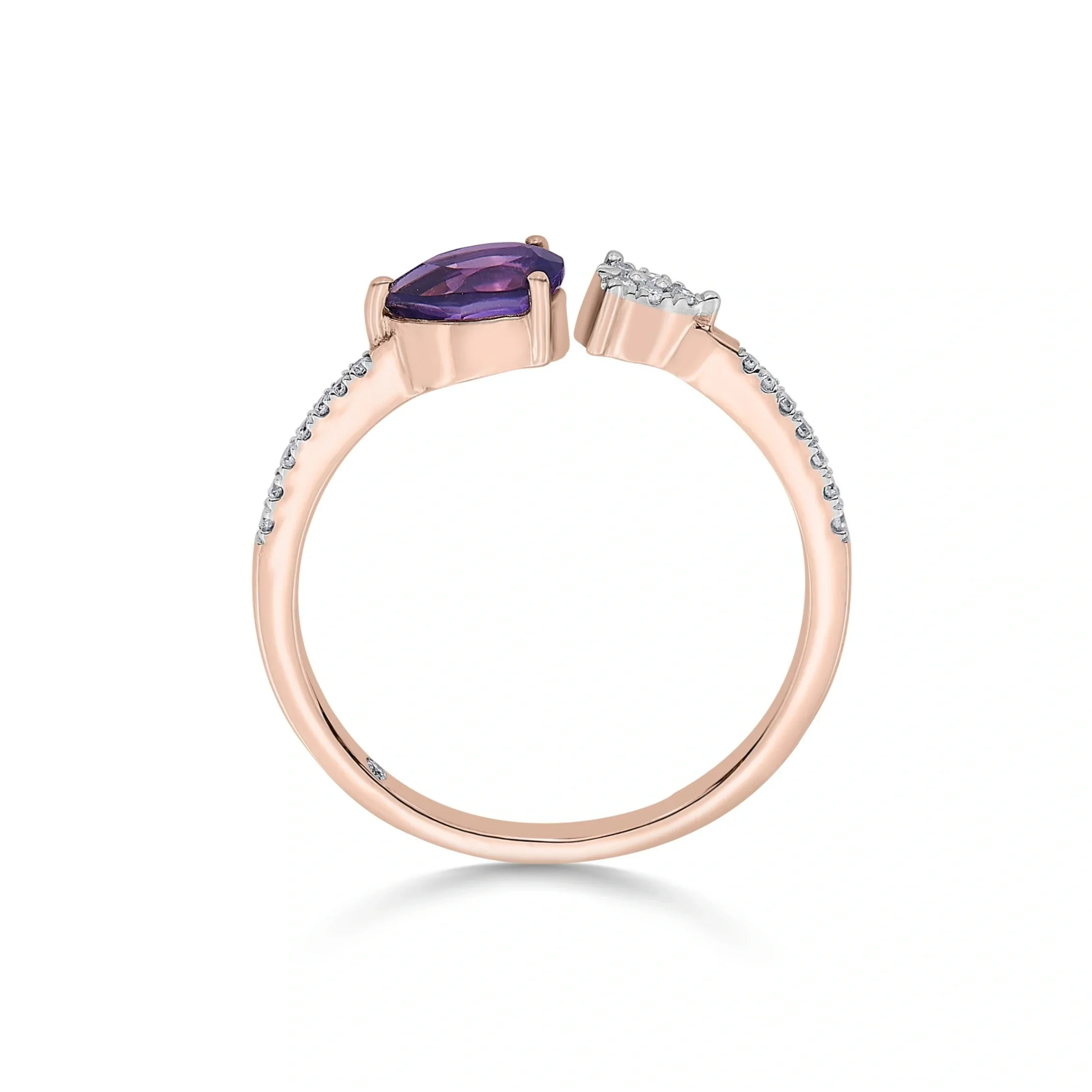 Color Pop Open Embrace Ring in Amethyst - Image 4