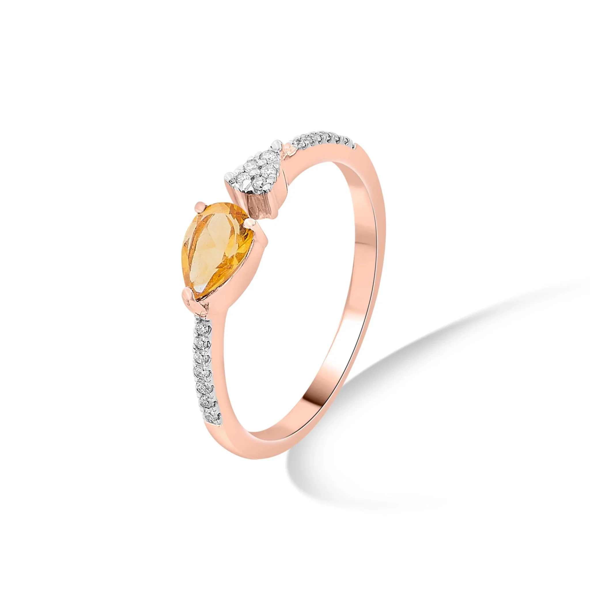 Color Pop Open Embrace Ring in Citrine