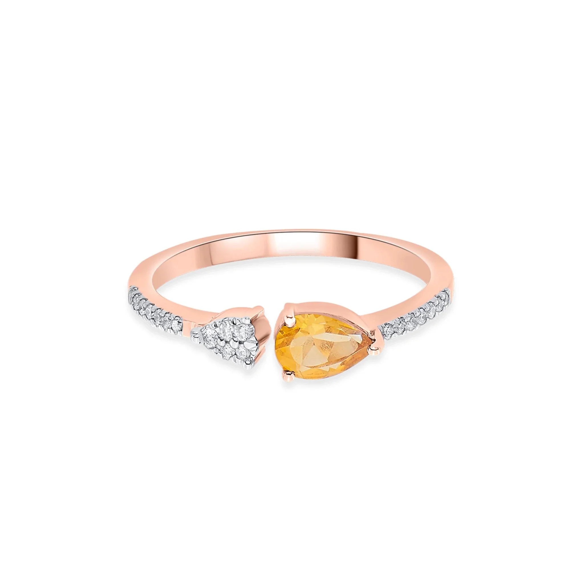 Color Pop Open Embrace Ring in Citrine - Image 3
