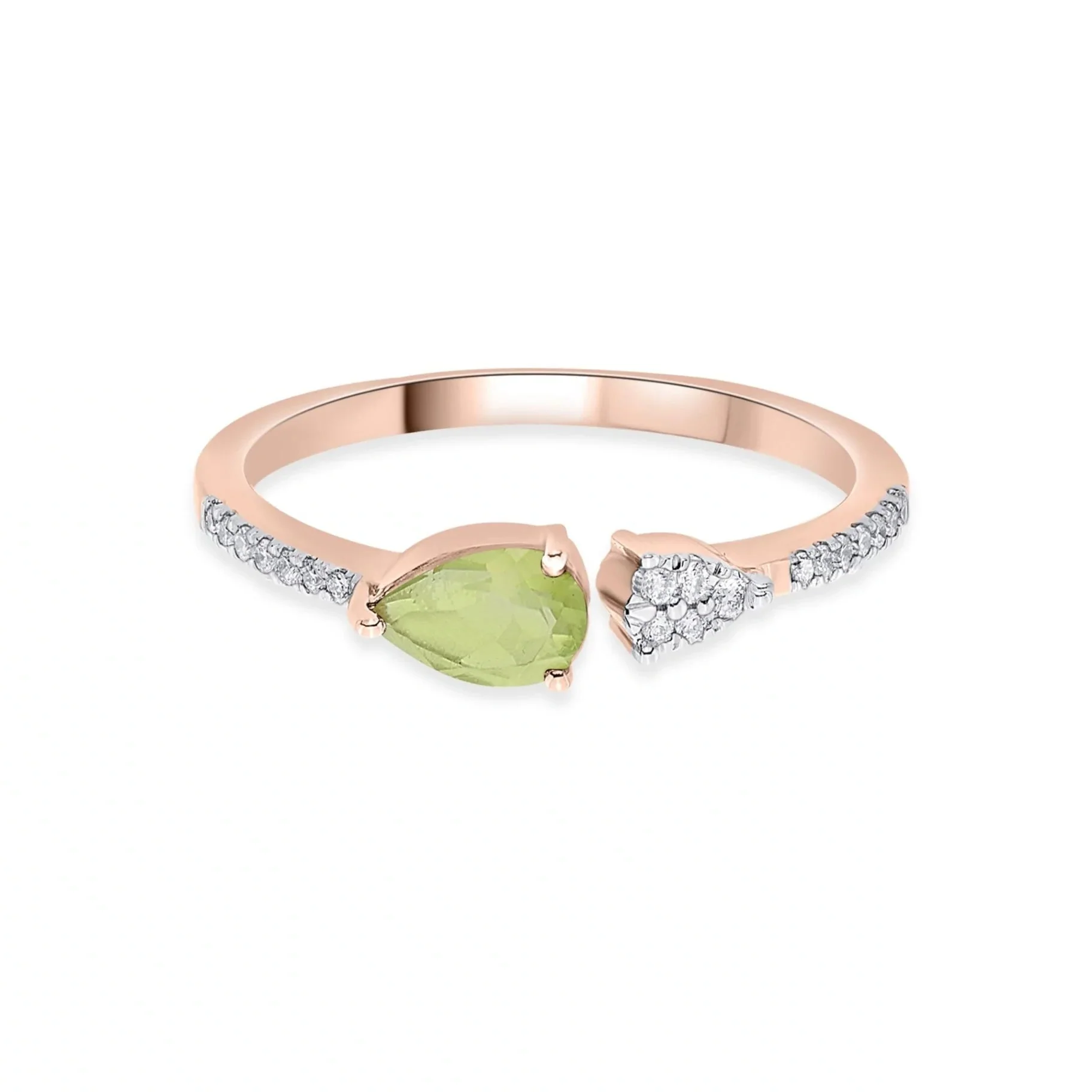 Color Pop Open Embrace Ring in Peridot - Image 2
