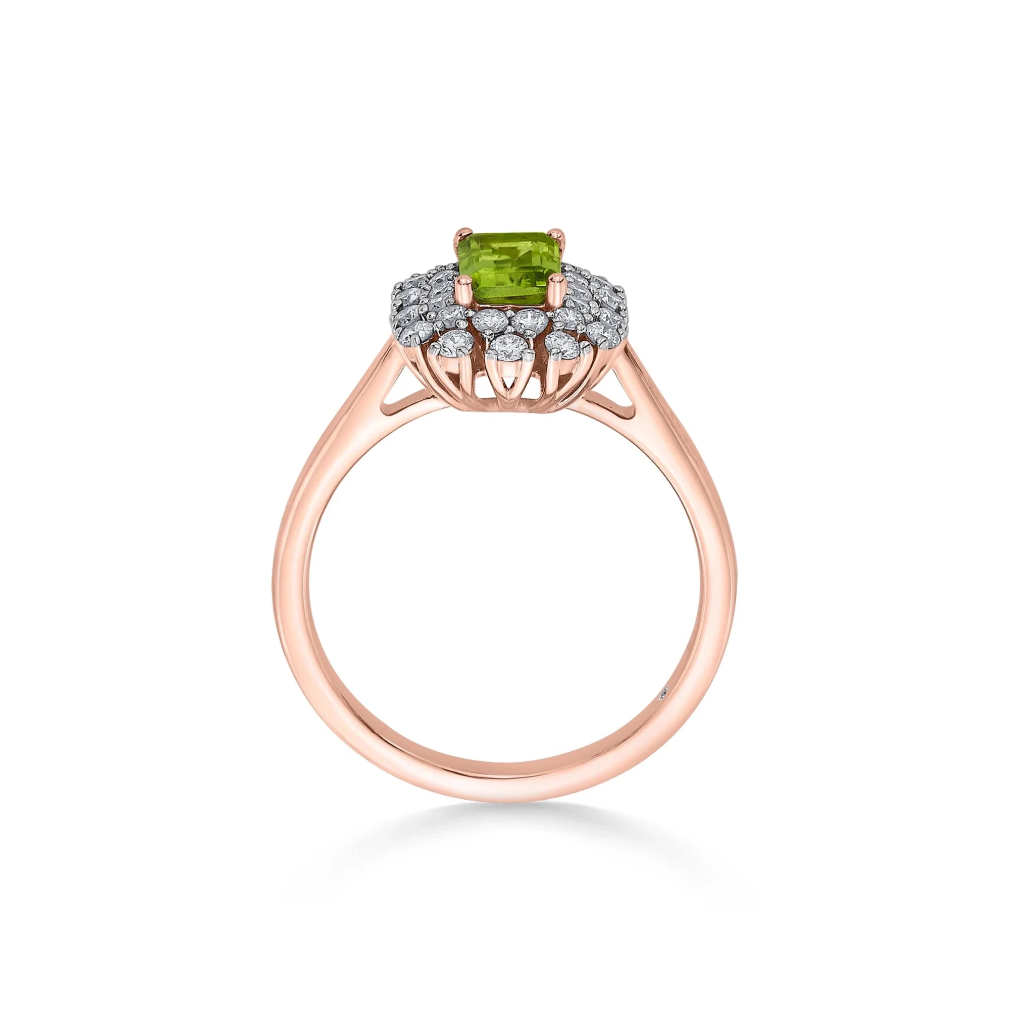 Color Pop Peridot Regal Halo Ring - Image 3
