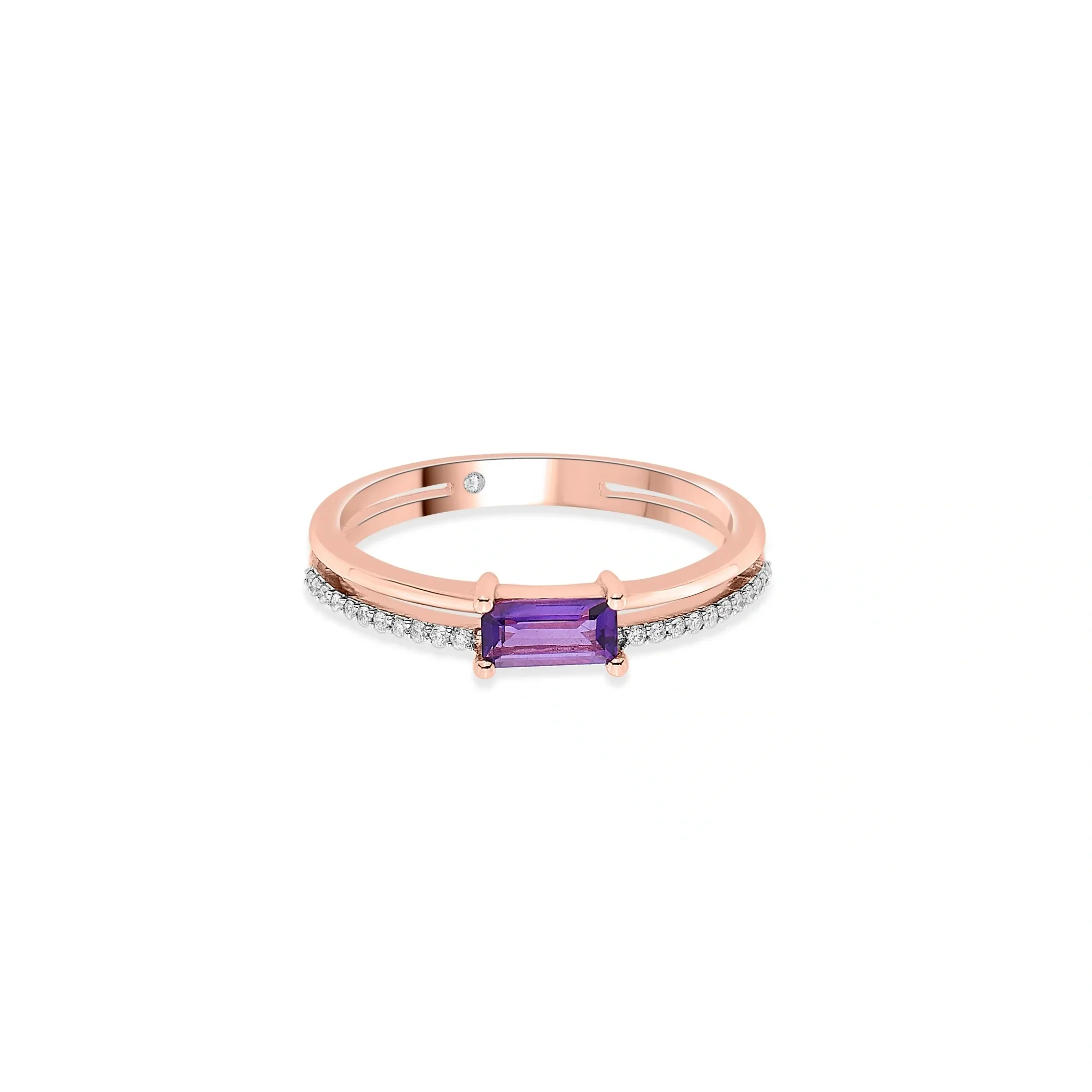 Color Pop Regal Amber Solitaire - Image 2