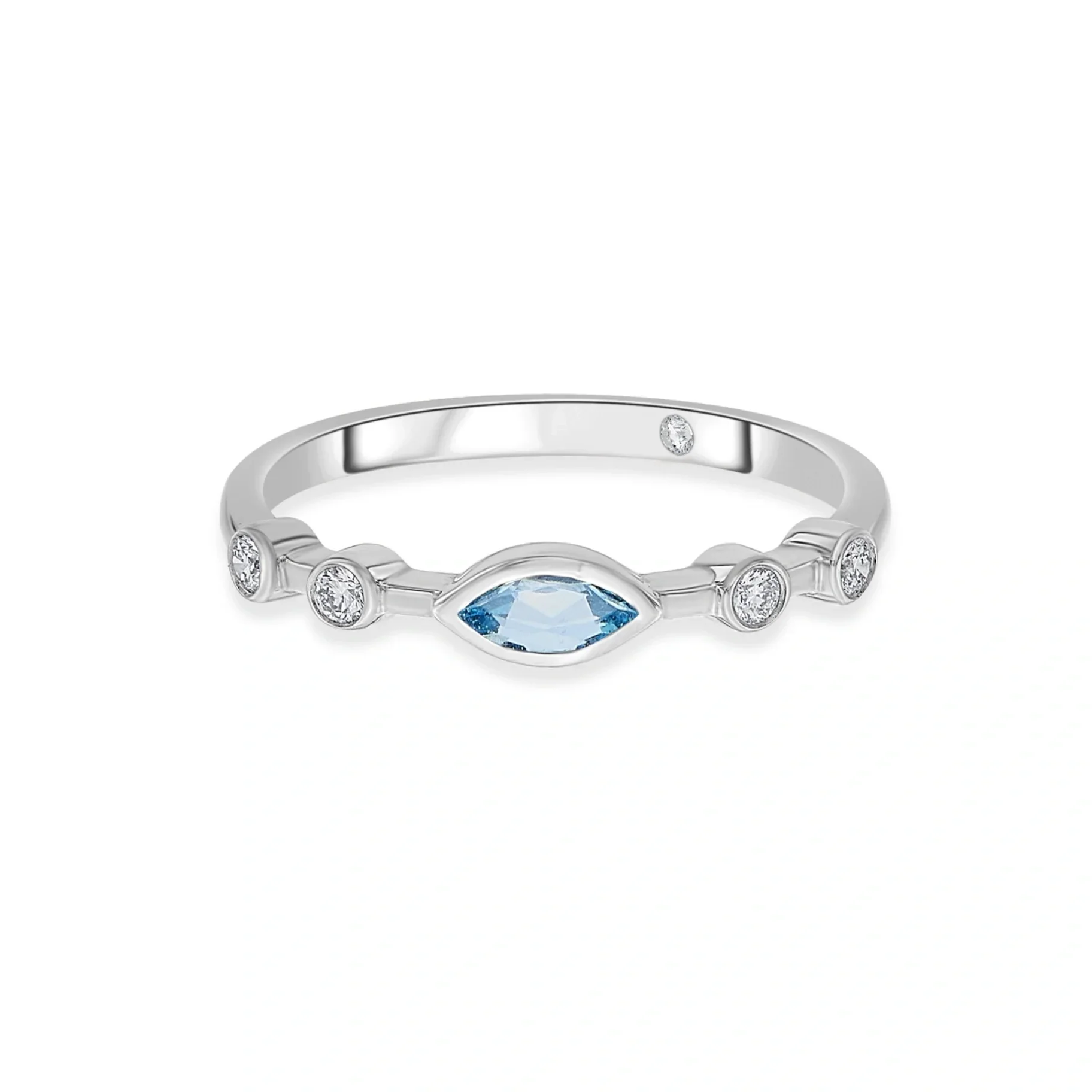 Color Pop Starlight Orbit Ring in Blue Topaz - Image 2