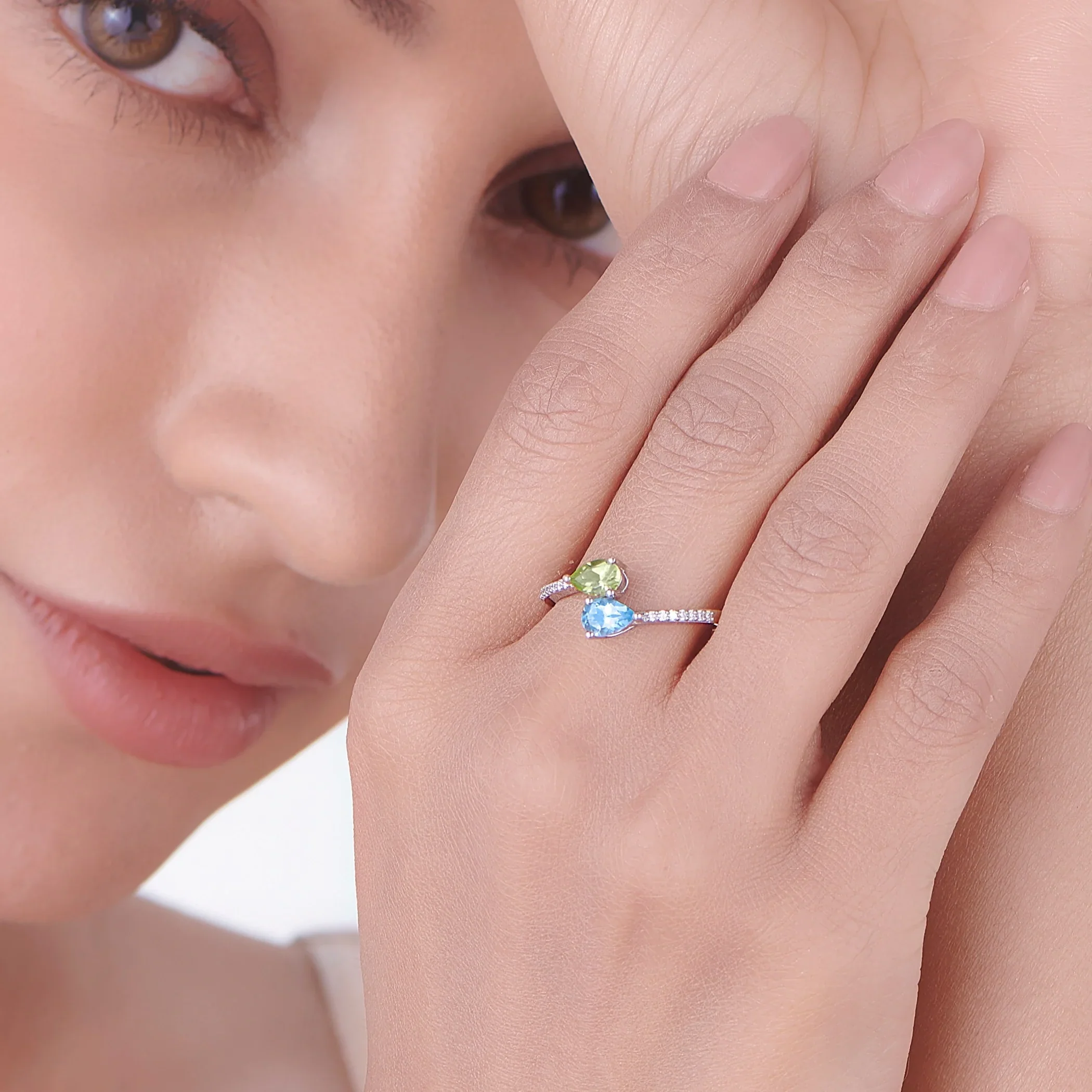 Color Pop Statement Spark Duo Ring - Image 2