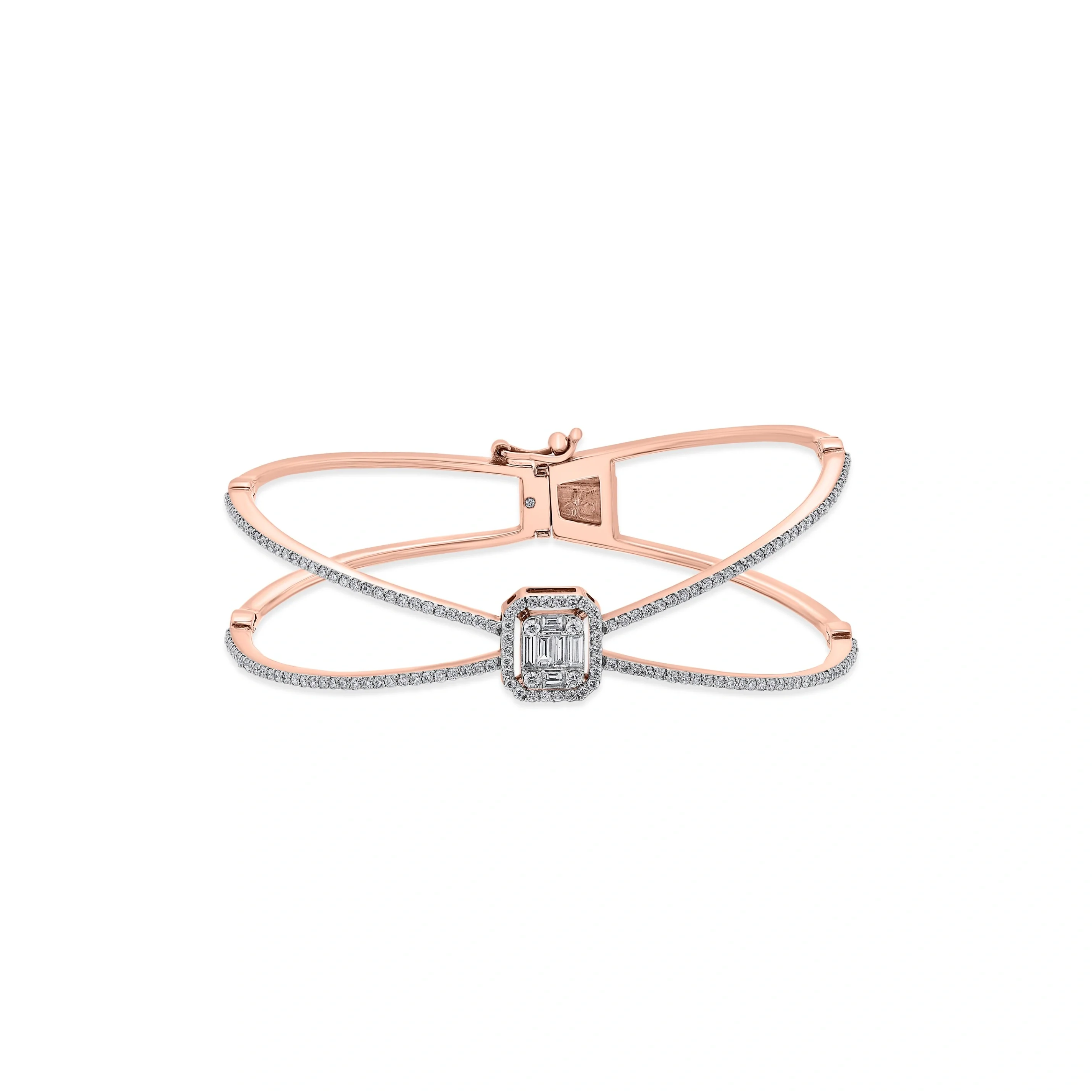Criss-Cross Sparkle Embrace Bracelet