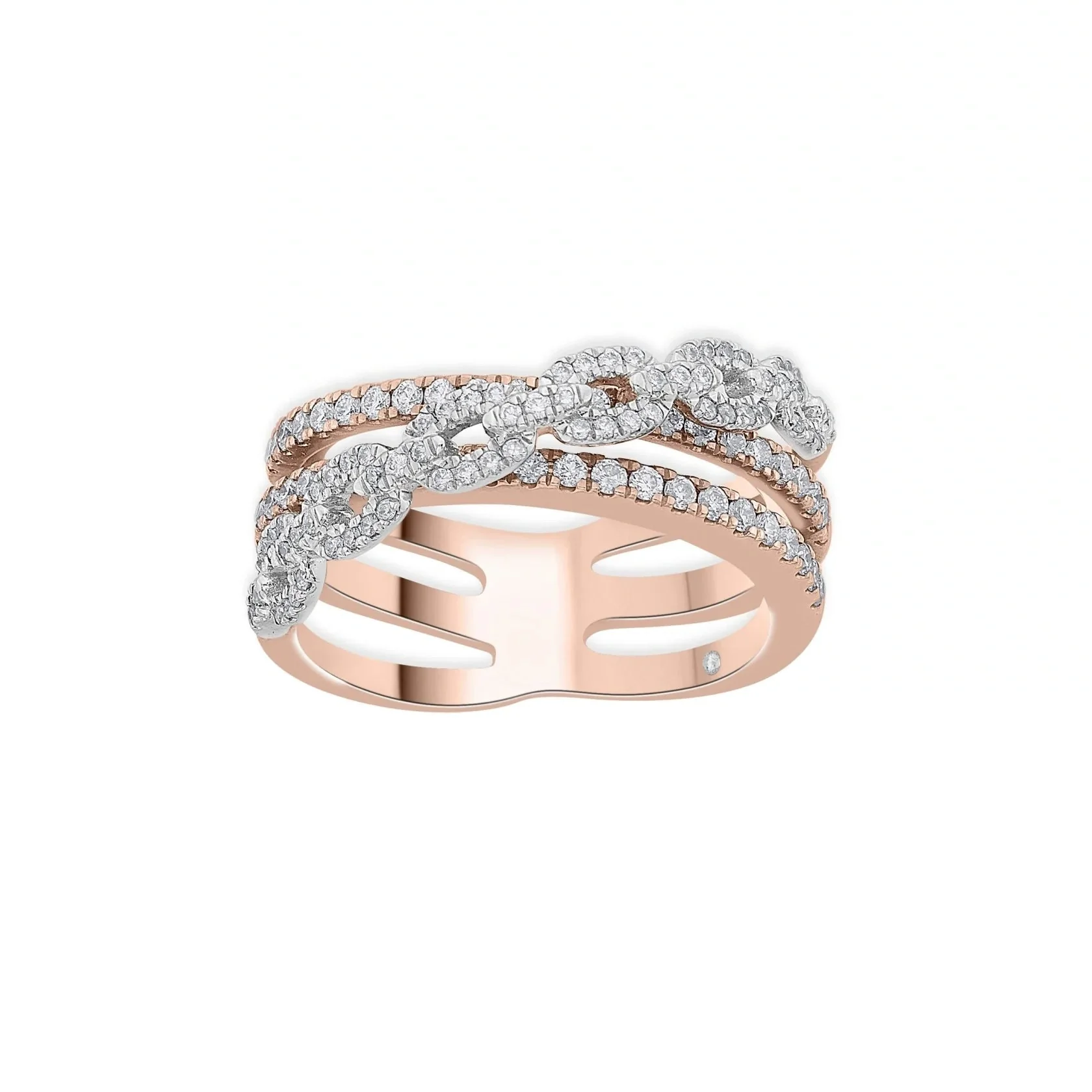 Cuban Crown Sync Wave Ring - Image 3