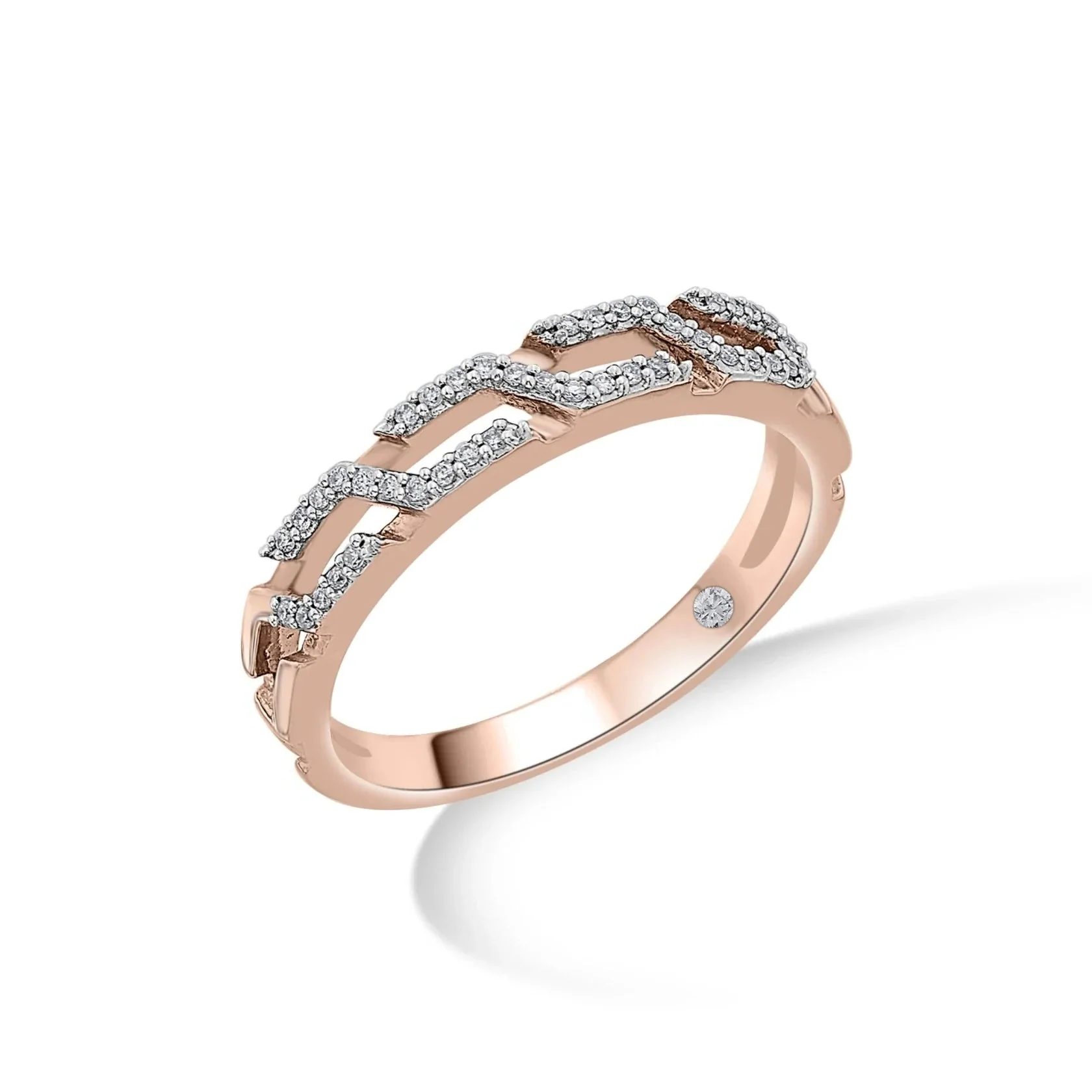 Cuban Grid Glimmer Ring