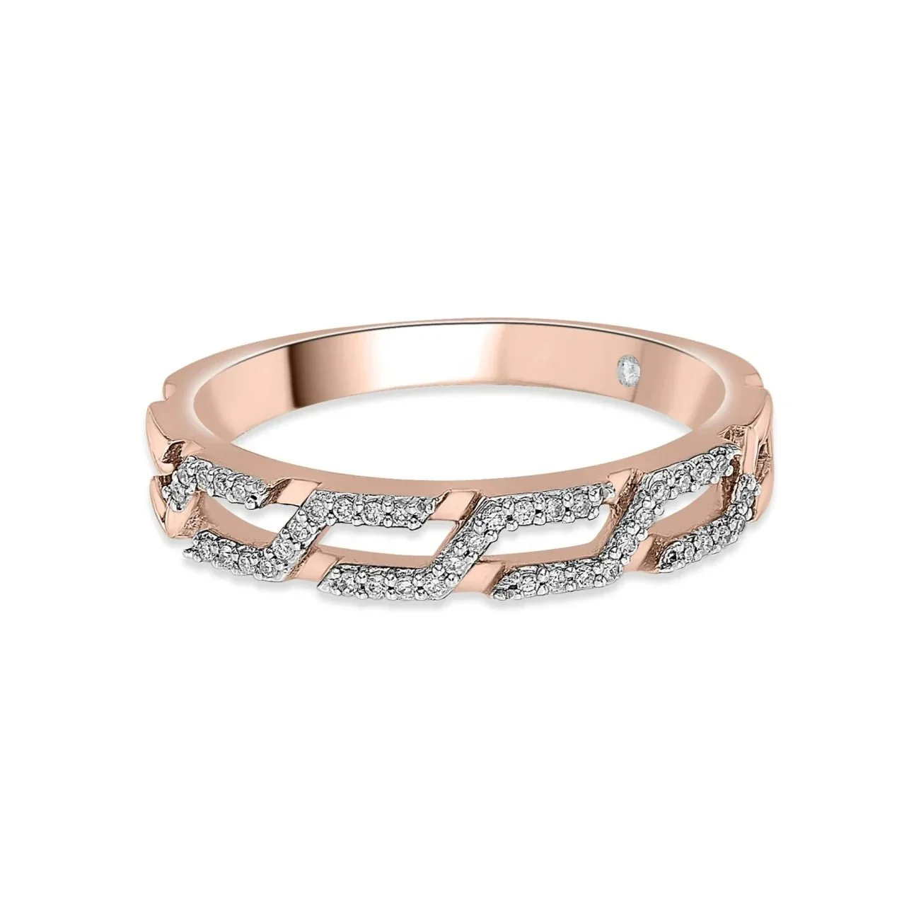 Cuban Grid Glimmer Ring - Image 3