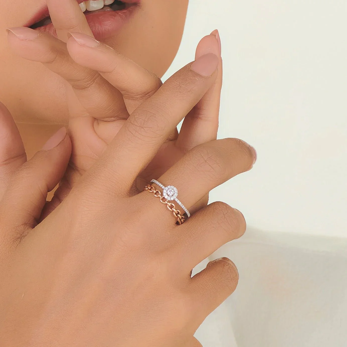 Cuban Halo Rose Reign Ring - Image 2