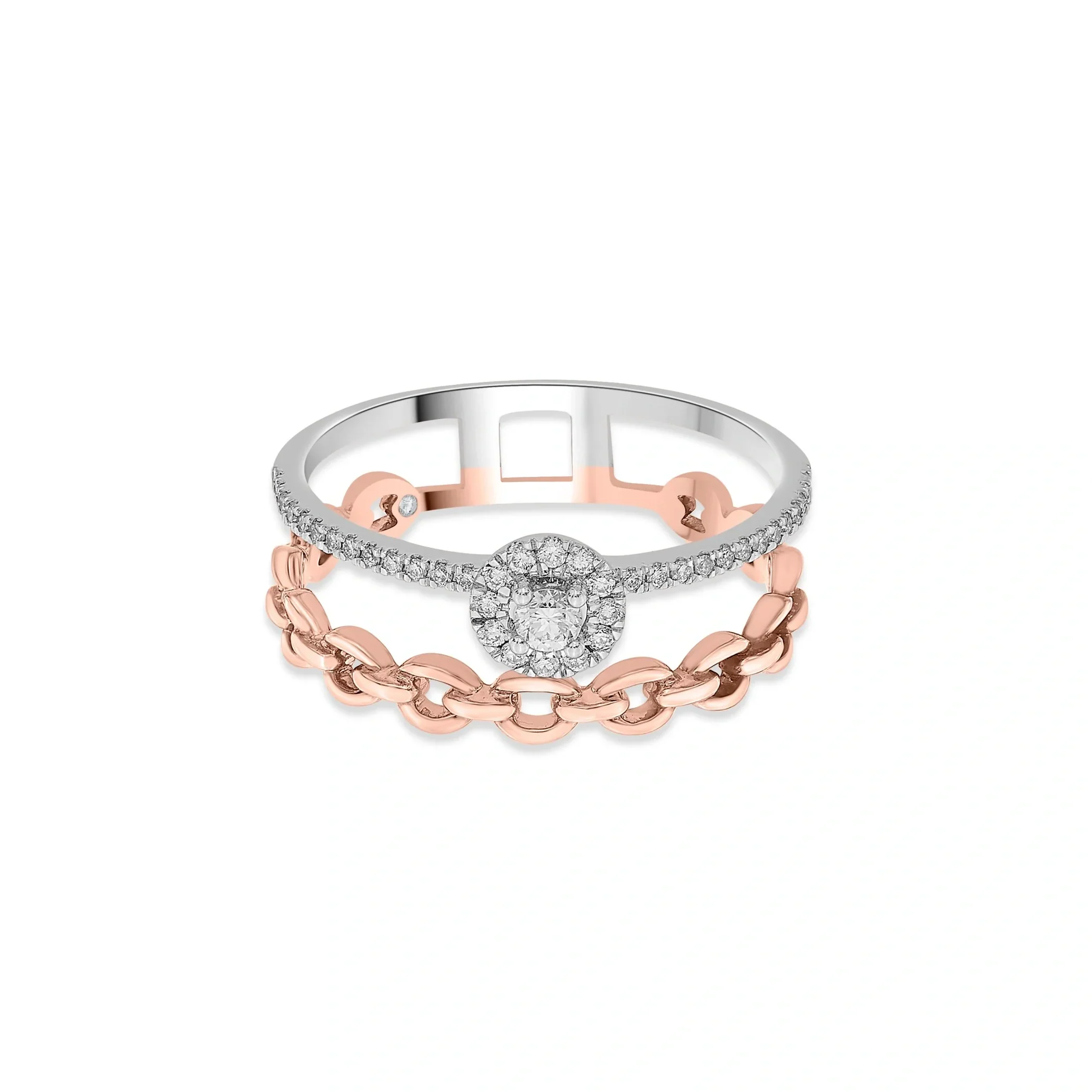 Cuban Halo Rose Reign Ring - Image 3